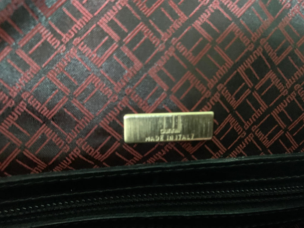 Vintage Leather Dunhill Shoulder Bag | Dunhill Leather Travel Bag| Dunhill Black Leather Handbag | Dunhill Duffel Bag | Dunhill Carryall Bag