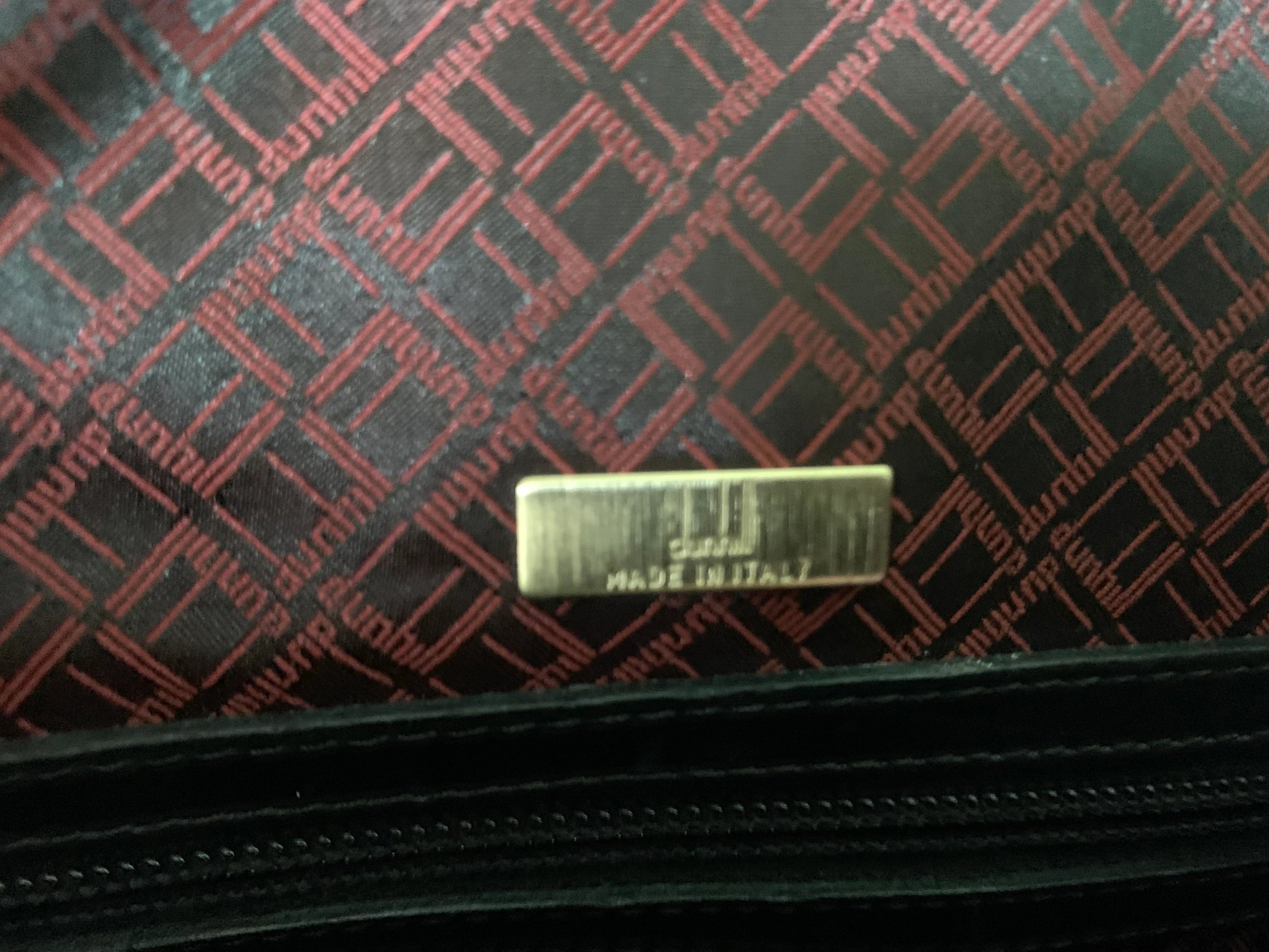 Vintage Leather Dunhill Shoulder Bag | Dunhill Leather Travel Bag| Dunhill Black Leather Handbag | Dunhill Duffel Bag | Dunhill Carryall Bag