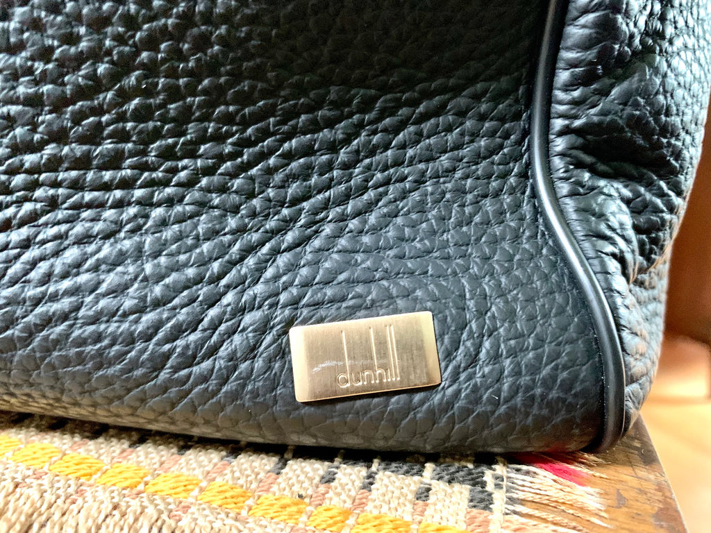Vintage Leather Dunhill Shoulder Bag | Dunhill Leather Travel Bag| Dunhill Black Leather Handbag | Dunhill Duffel Bag | Dunhill Carryall Bag