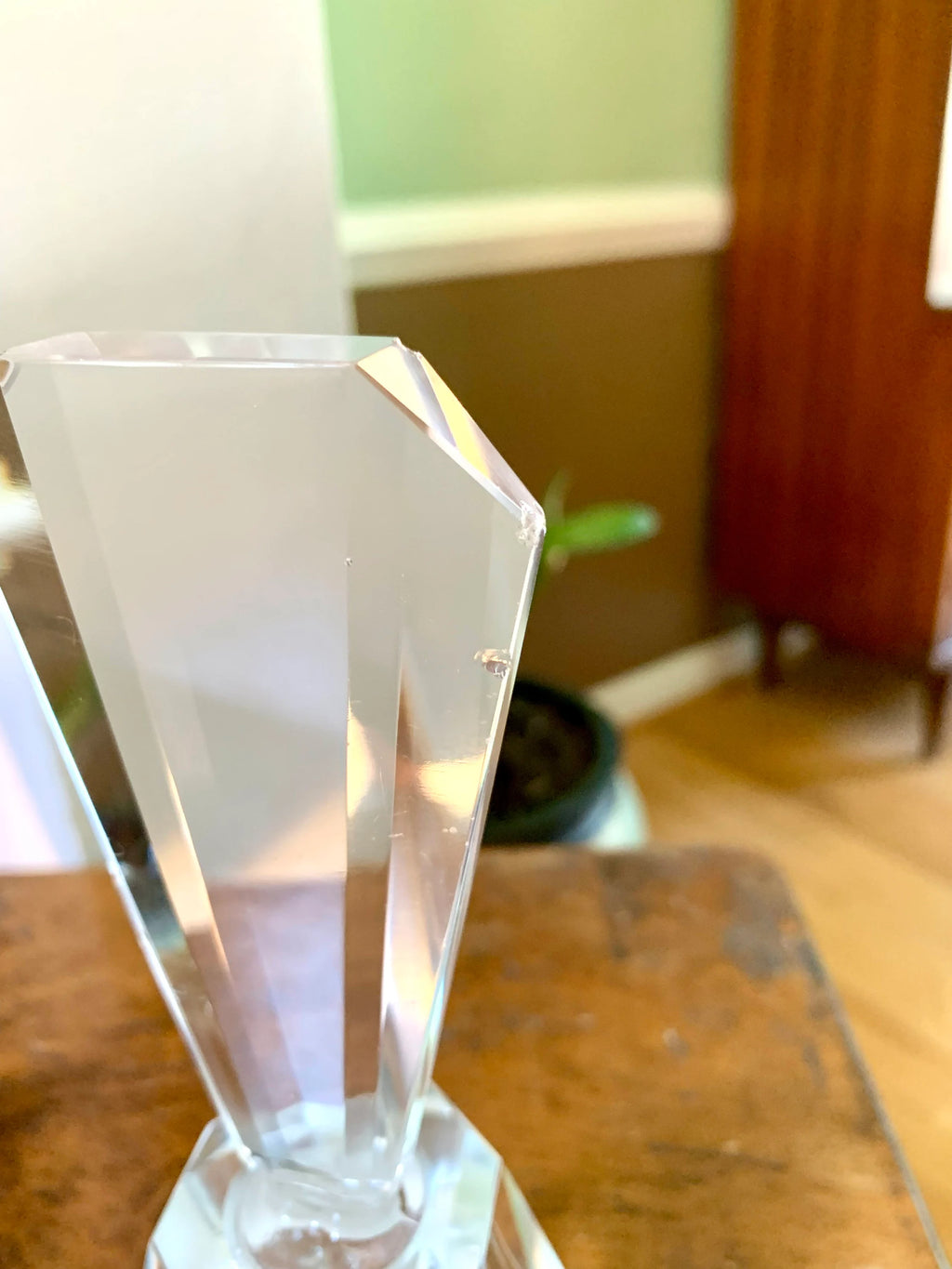 Vintage Art Deco Crystal Vanity Set | Crystal Perfume Bottle | Cut Glass Vanity Set | Crystal Powder Set