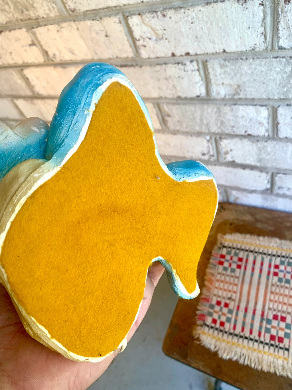 Vintage Sleepy Baby Chalk Ware Lamp | Blue Baby Boy Chalkware Lamp | Nursery Lamp | Chalkware Lamp