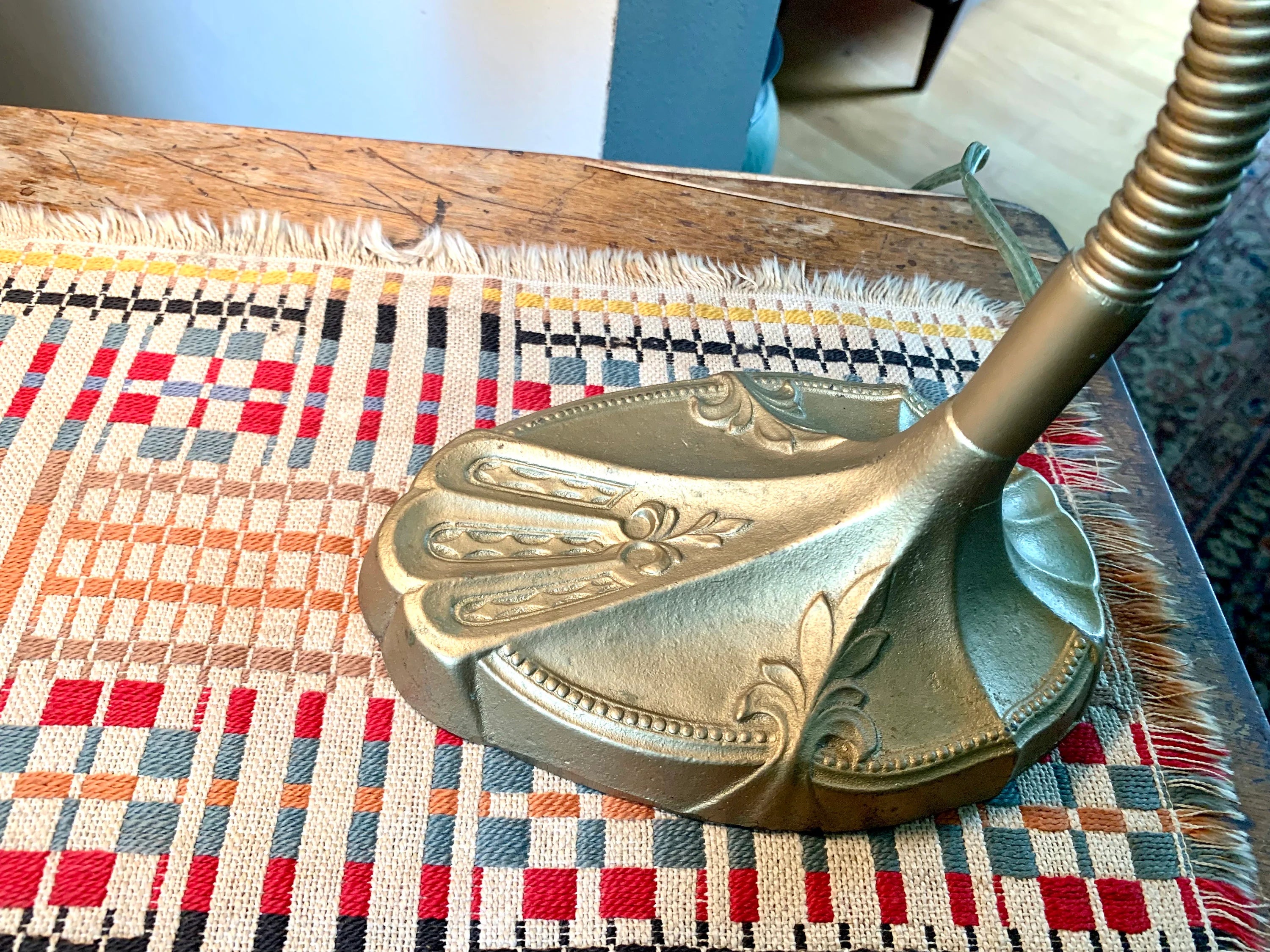 Vintage S.W. Farber Goose Neck Lamp | Industrial Cast Iron Desk Lamp | Rustic Desk Lamp| Antique Desk Lamp| Art Deco Lamp with Frosted Globe