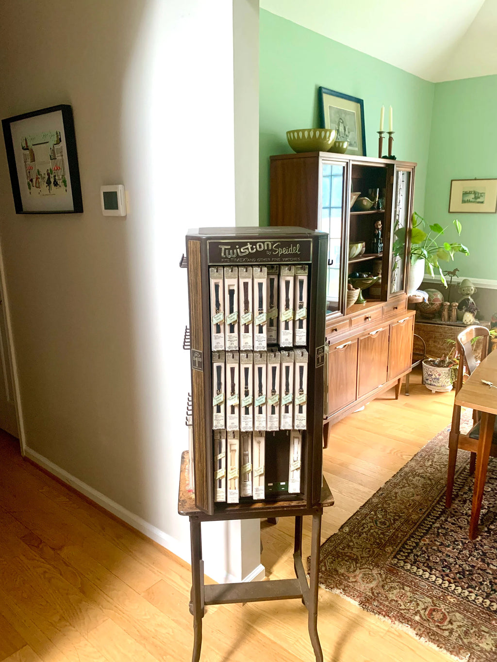 Vintage Speidel Twist-on Watch Band Display Case | Watchband Rotating Display Case with 150+ Watch Bands | Speidel Watchband Store Display