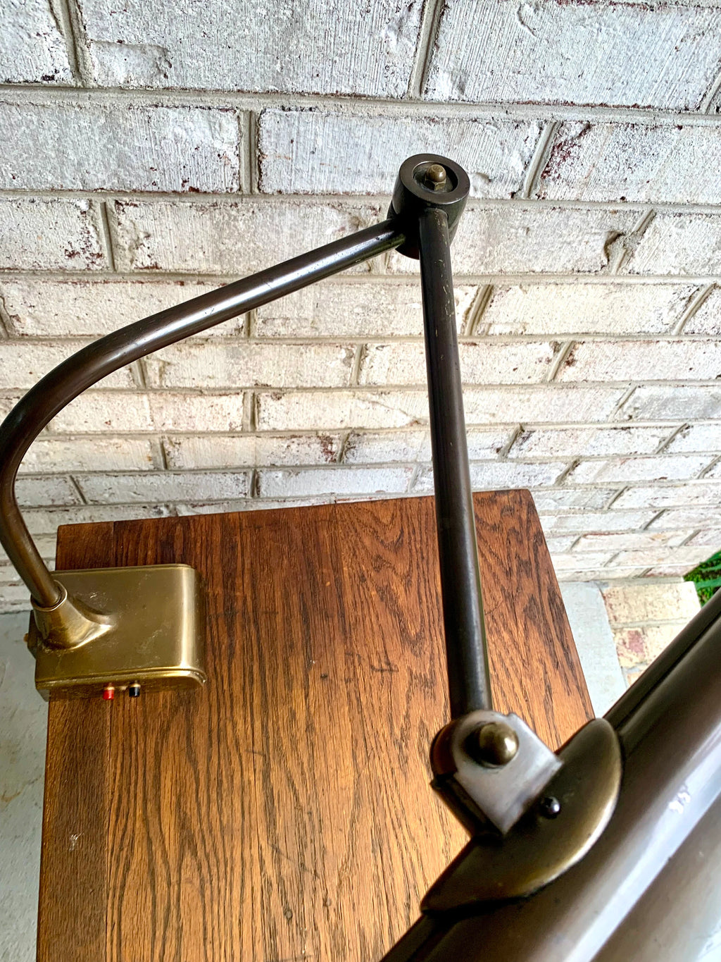 Early Clamp On Swing Arm Lamp | Vintage Swing Arm Drafting Lamp | Swing Arm Florescent Lamp | Work Station Lamp | Clamp Style Desk Lamp