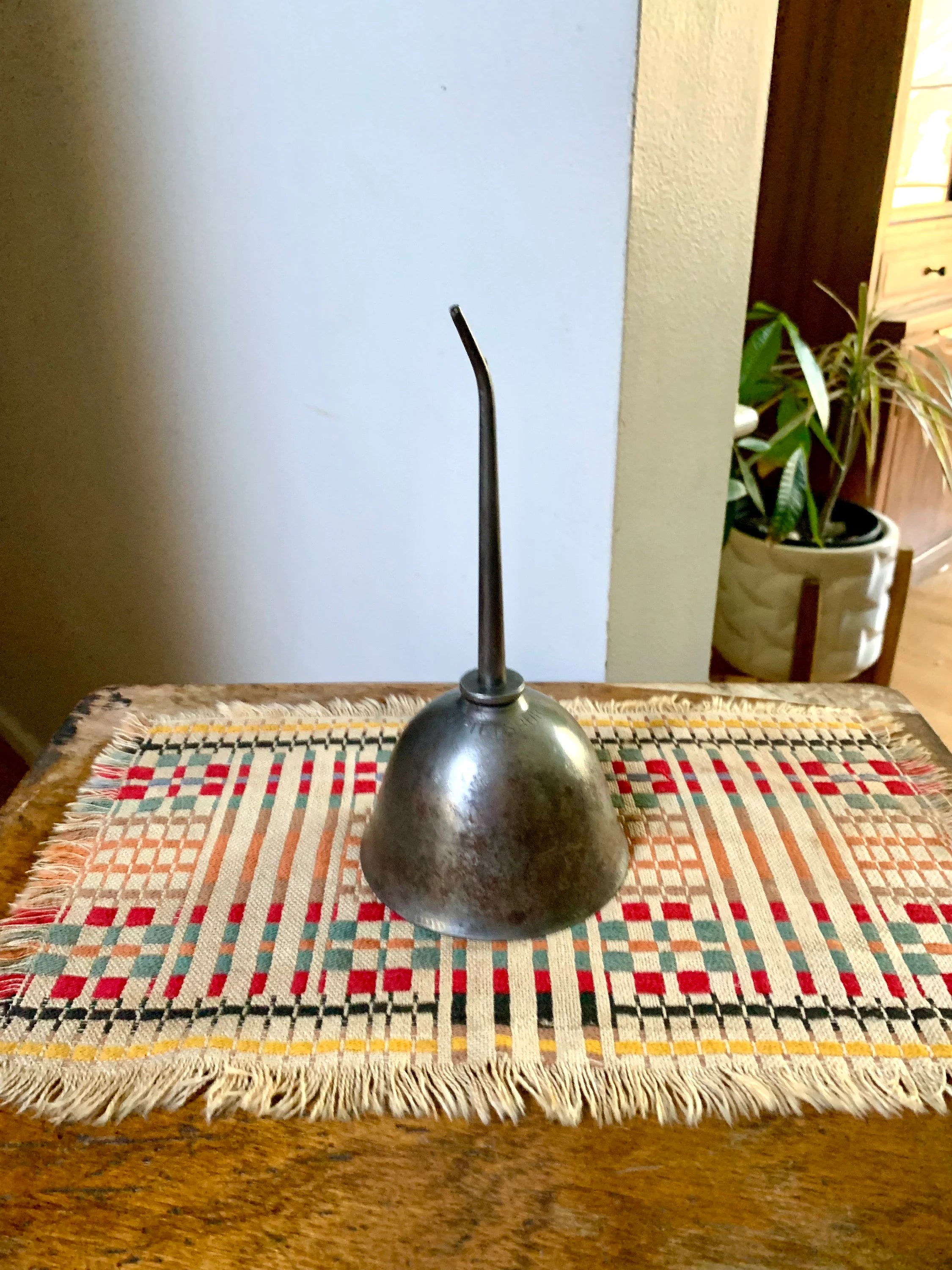 Rustic Metal Pittsburgh Gem MFG Oil Can | Vintage Metal Pittsburgh Gem Oiler Can | Thumb Oil Can | Distressed Metal Oil Can | Industrial Oil Can