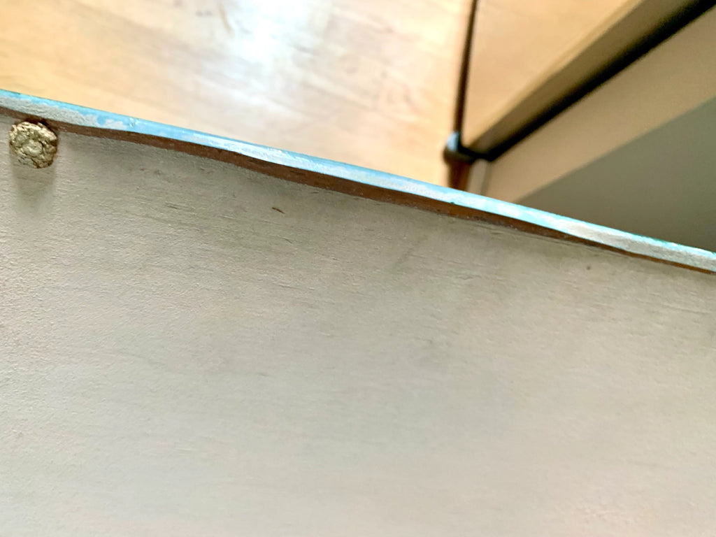 White Wicker Hawkeye Laundry Hamper | Green Faux Marble Top | Rattan Clothes Hamper | MCM Laundry Hamper | Burlington Basket Co. Hamper