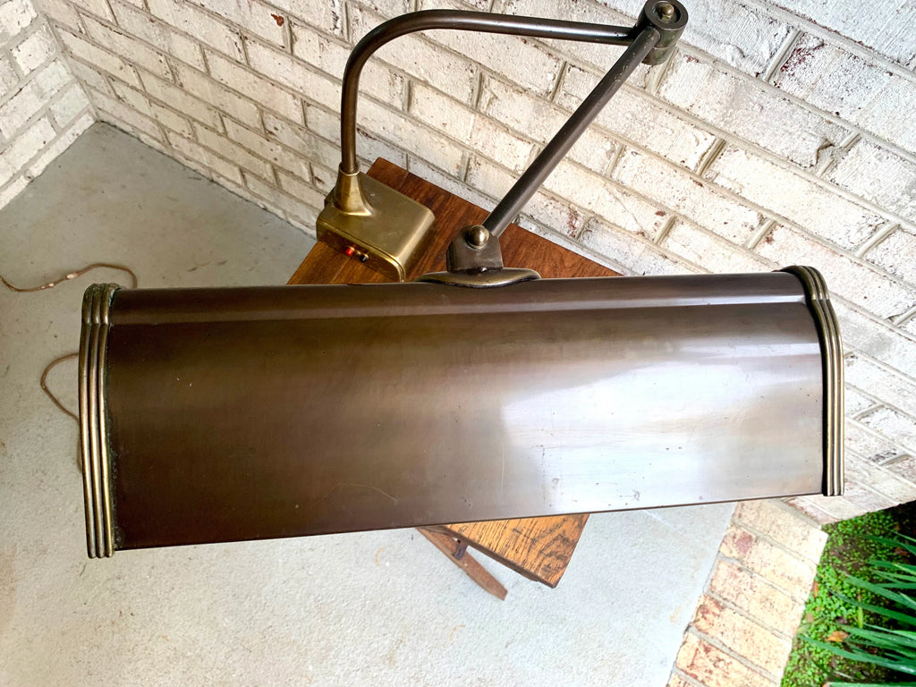 Early Clamp On Swing Arm Lamp | Vintage Swing Arm Drafting Lamp | Swing Arm Florescent Lamp | Work Station Lamp | Clamp Style Desk Lamp