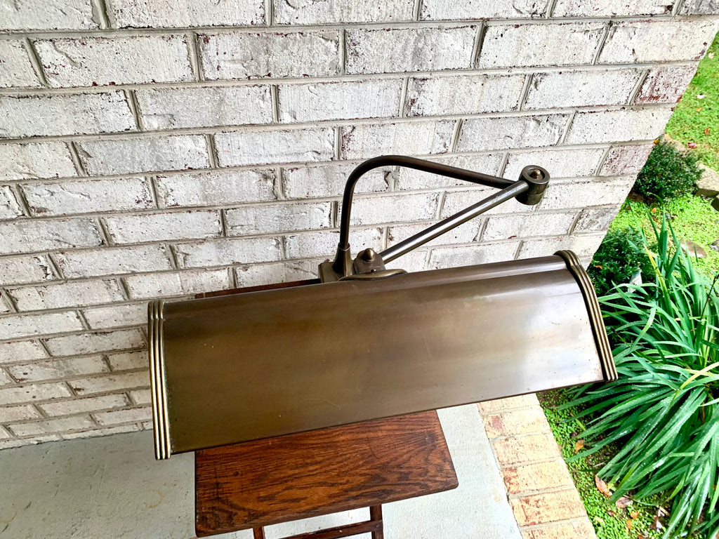Early Clamp On Swing Arm Lamp | Vintage Swing Arm Drafting Lamp | Swing Arm Florescent Lamp | Work Station Lamp | Clamp Style Desk Lamp