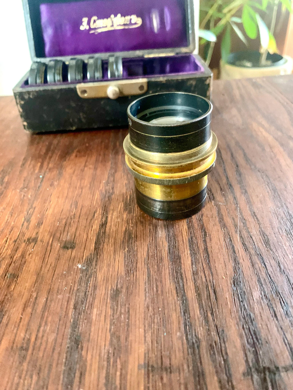 Antique Lens Casket Set | Emil Busch Vademecum Lens Gasket Set | 7 Lens 15,25,35,45,55,65,75 | Antique Photography Lens Set