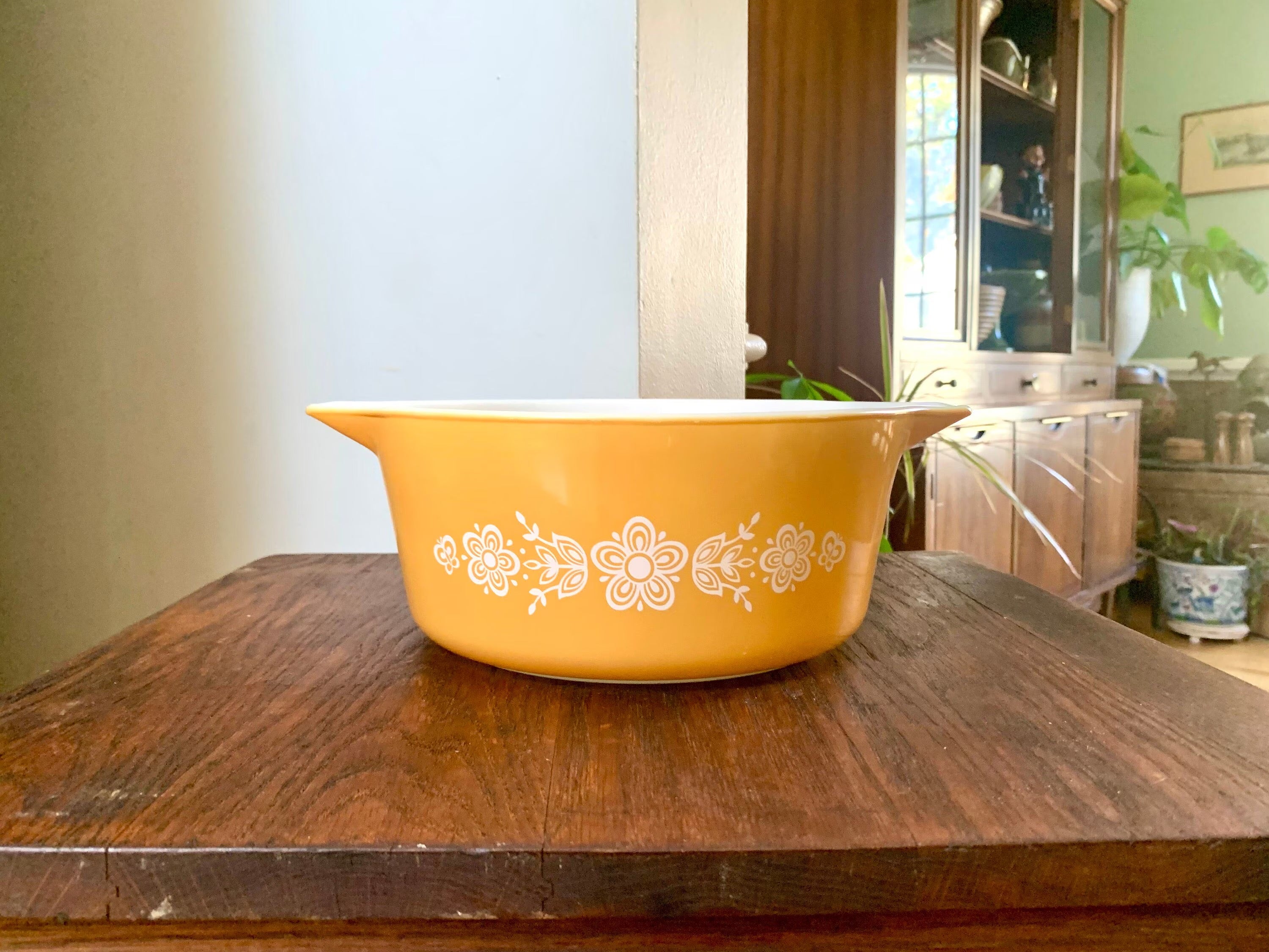 Vtg Pyrex 475 Butterfly Gold Casserole Dishes | Butterfly Gold Pyrex Casserole Dish | 2 1/2 Qt. Pyrex Dish