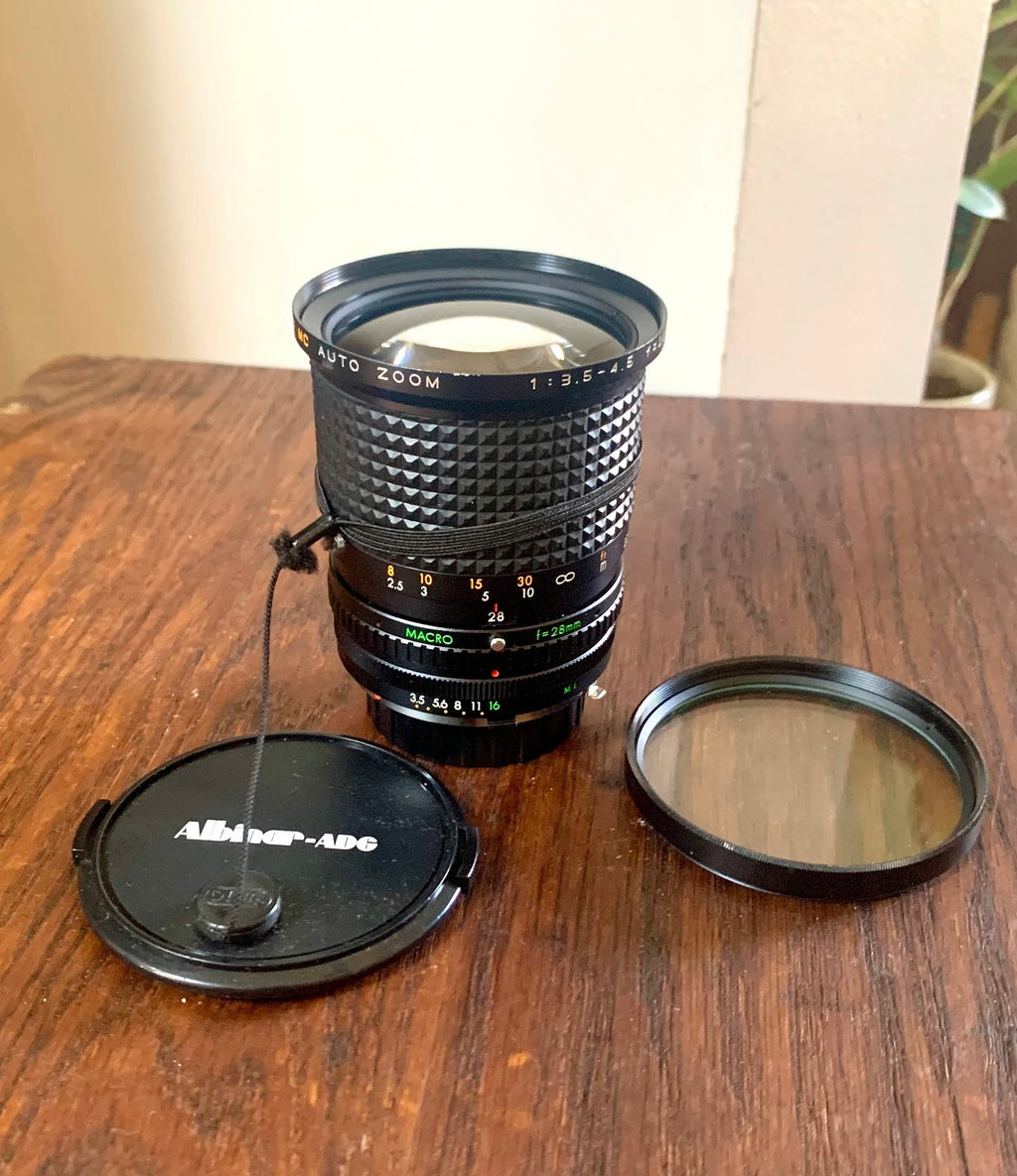 Vtg Albinar-ADG MC Auto Zoom F 28-80MM With Tiffen 72MM Haze 1 Filter | Albinar ADG F 3.5-4.5 Wide Angle Lens | 28-80MM Macro Lens