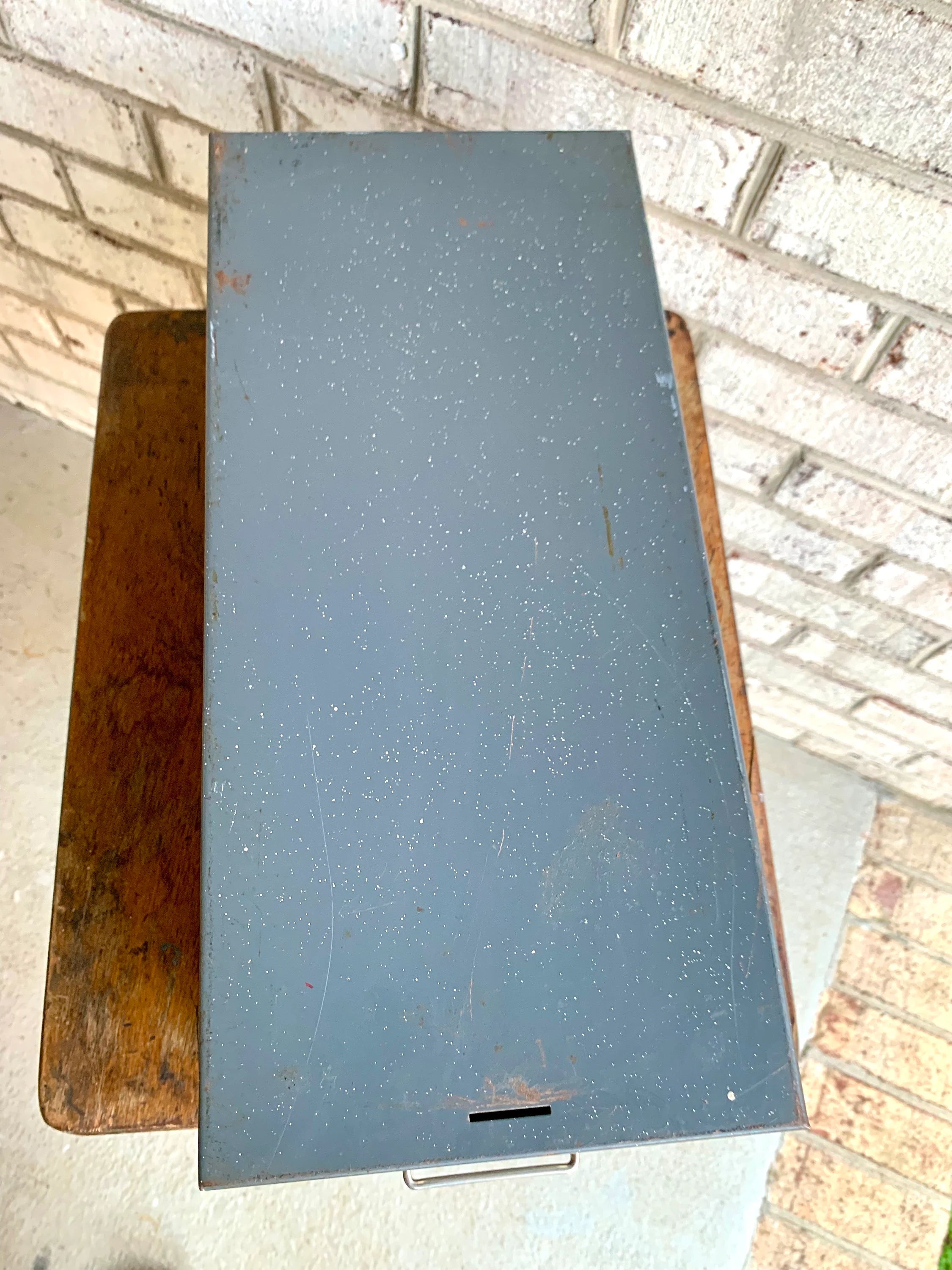 Vtg Rustic Steelmaster Cabinet | Metal Index Card Catalog | Single Drawer Storage | Industrial Storage Bin | Library Card Cabinet