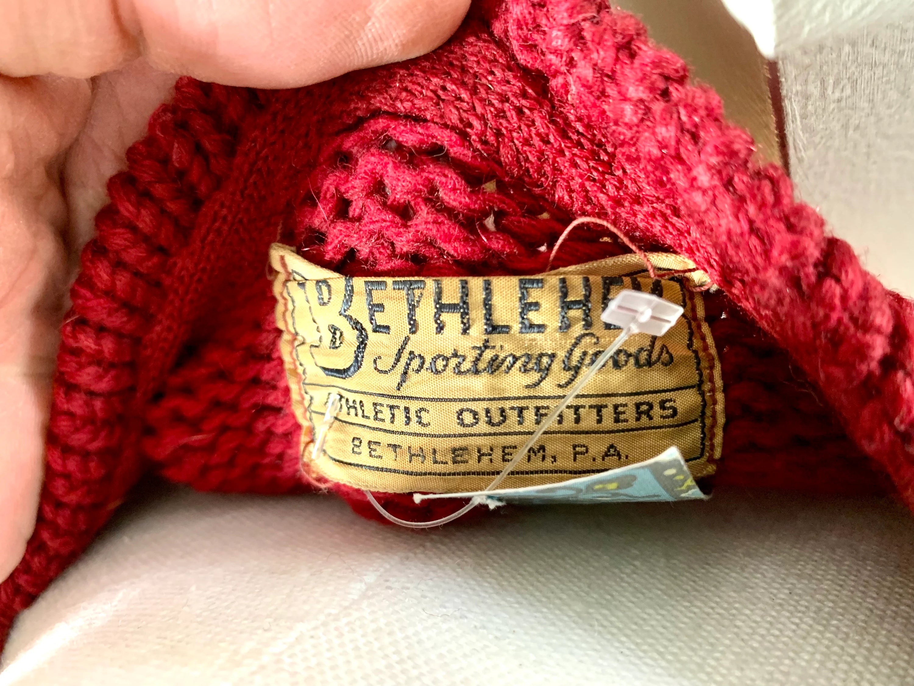 1940's Bethlehem Sporting Goods Wool Sweater| Letter "B" Knitted Wool Sweater | 1940s Sportswear Letterman Sweater "B" Wool Sweater