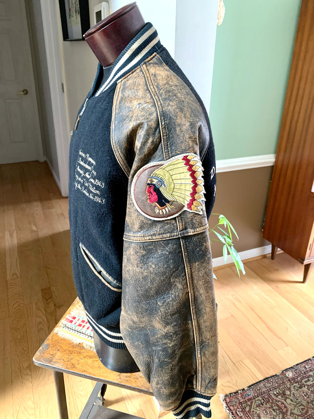 Vtg Authentic Averix G-2 Navy Flight Garment | 345 Bombardment Group Averix Jacket| Medium Averix Bomber Jacket  Authentic Flight Jacket
