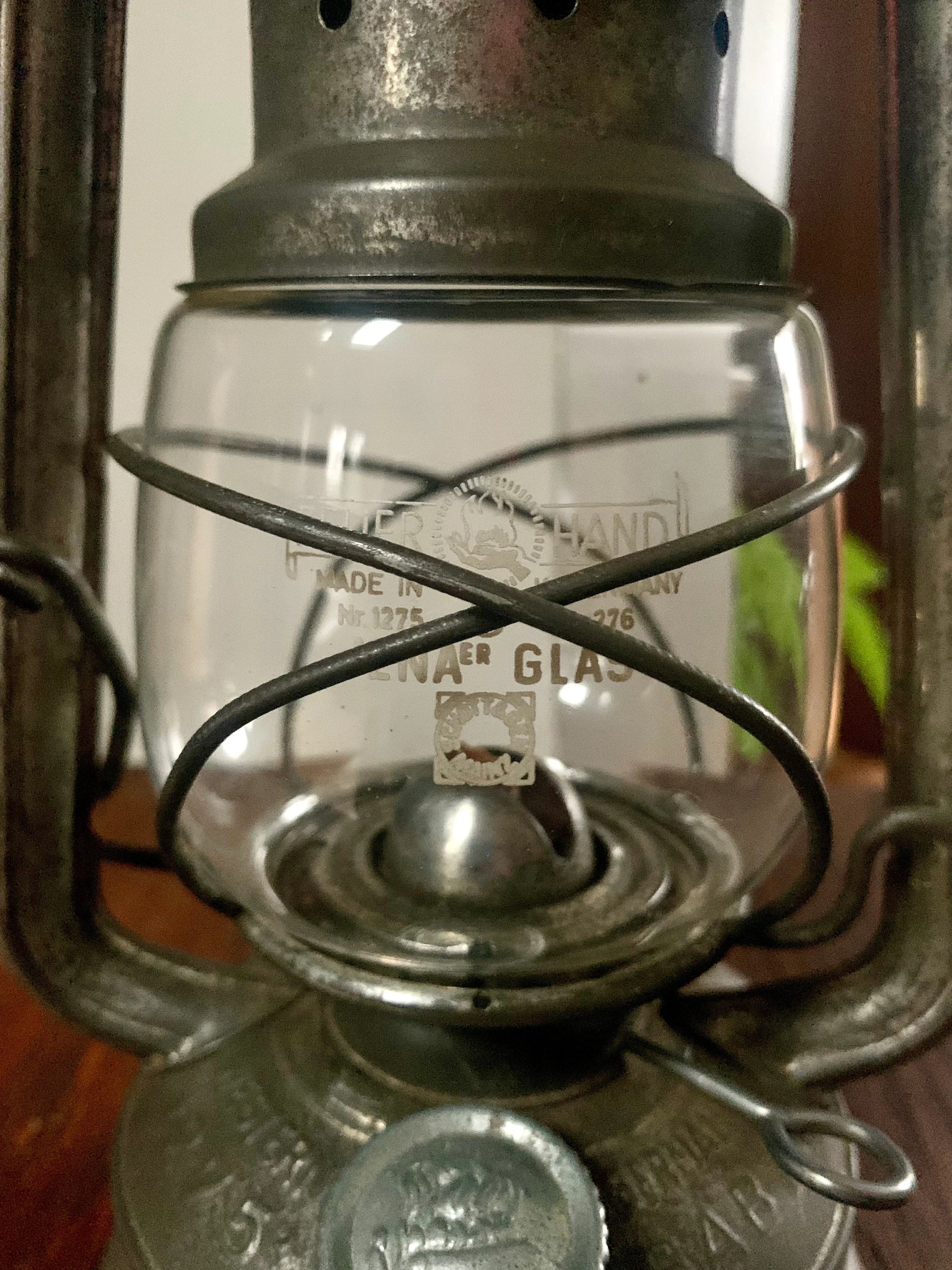 Vtg Original Nier Feuerhand 275 Baby Lantern | West Germany 275 Baby Lantern| Feuer Hand Jena Glas Kerosine Lantern| German 275 Oil Lamp
