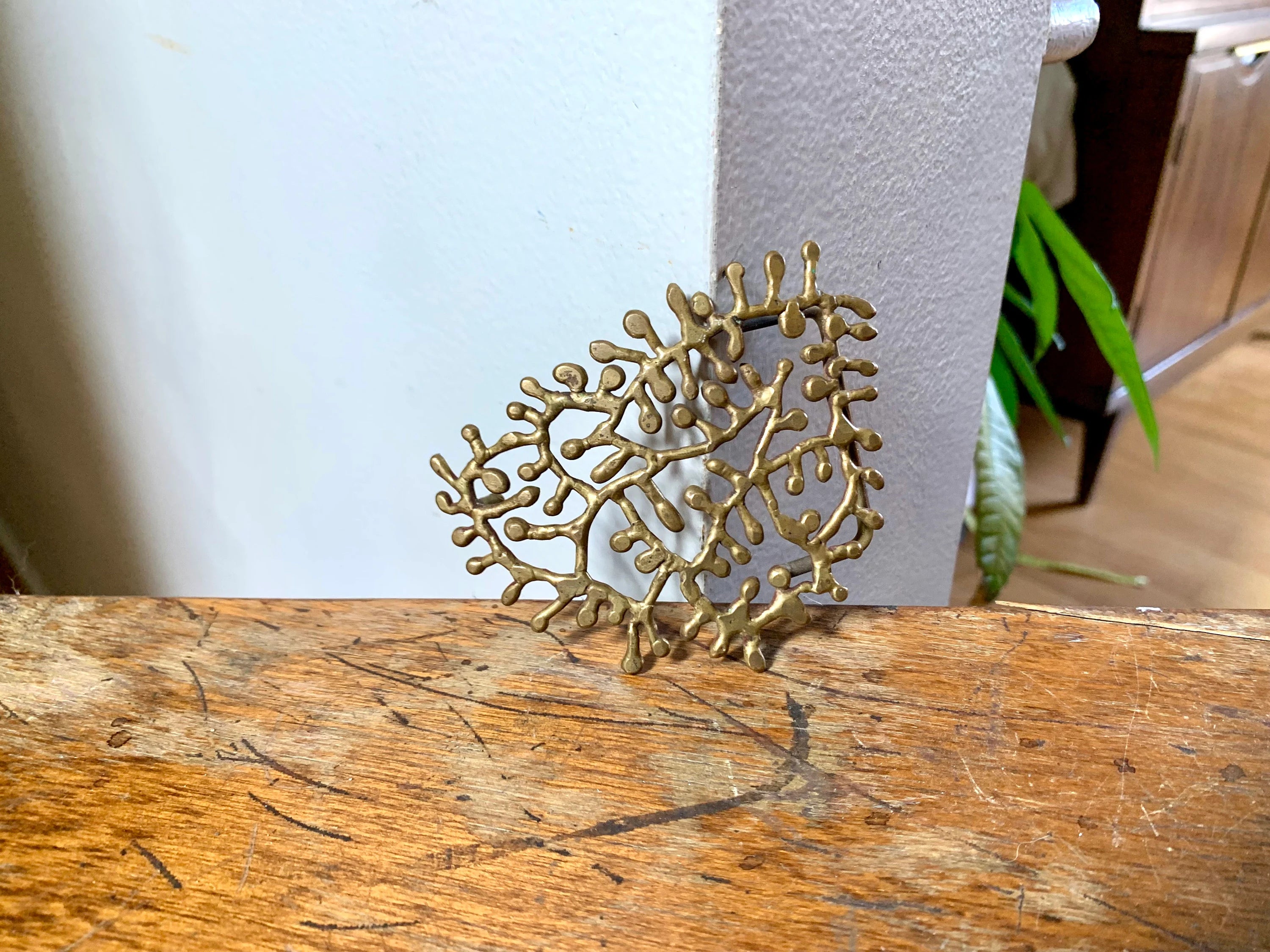 Vtg Brass Jack Boyd Solid Brass Buckle | Abstract Brass Buckle | Brass Brutalist Belt Buckle | Spore Modernist Belt Buckle | Boyd Era