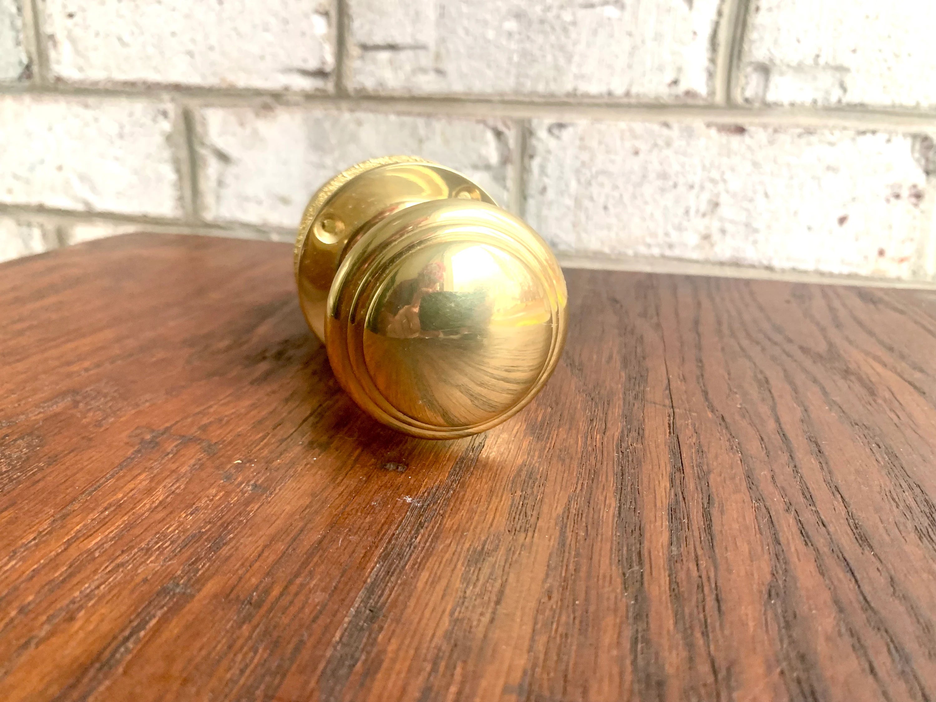 Solid Brass Ornate Brass Door Knobs | Thick Brass Salvaged Door Knobs | Restoration Door Knobs | Antique Style Door Knobs