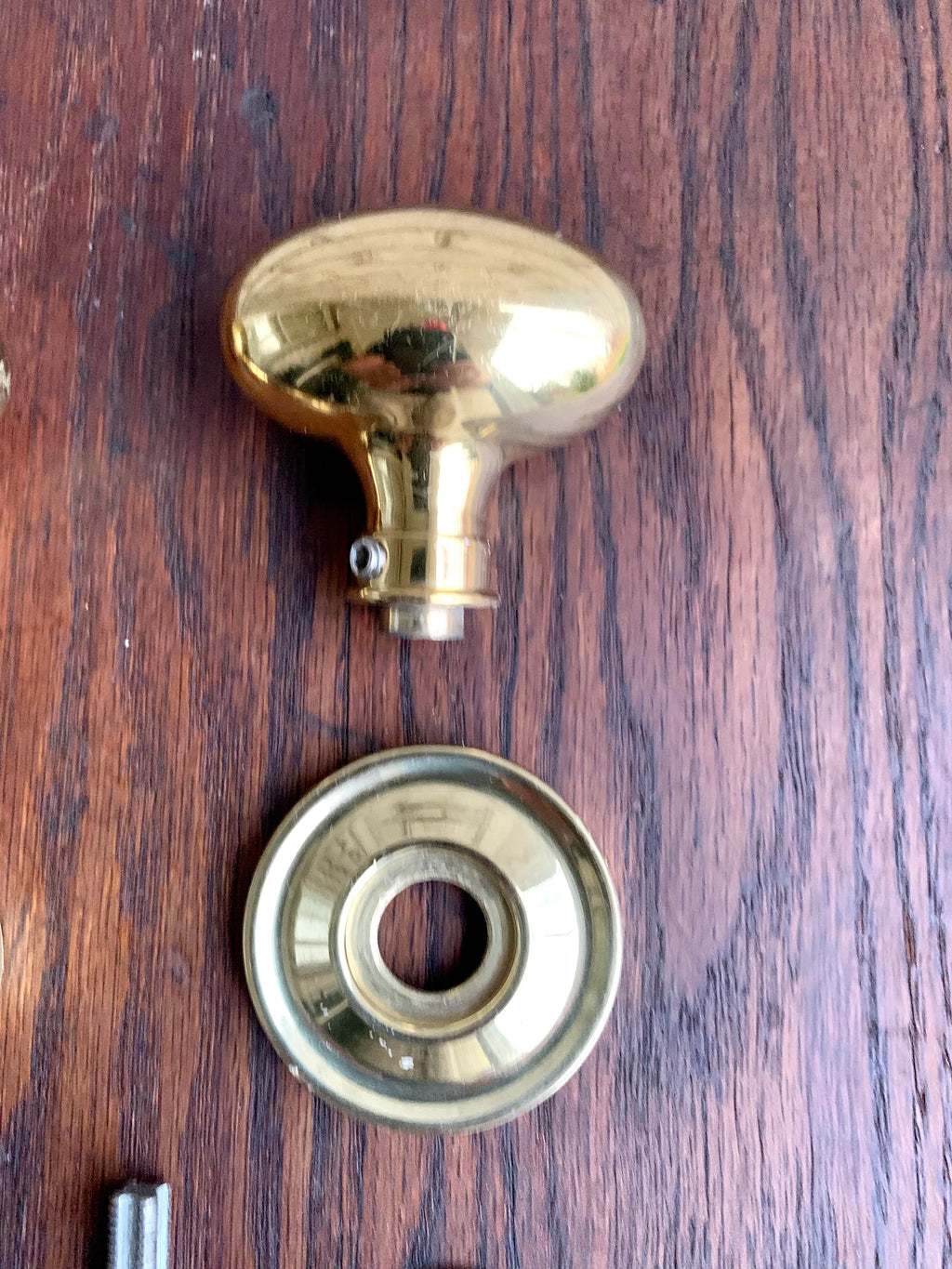 Solid Brass Smooth Oval Door Knobs | Thick Brass Salvaged Door Knobs | Restoration Door Knobs | Antique Style Door Knobs |High End Door Knob