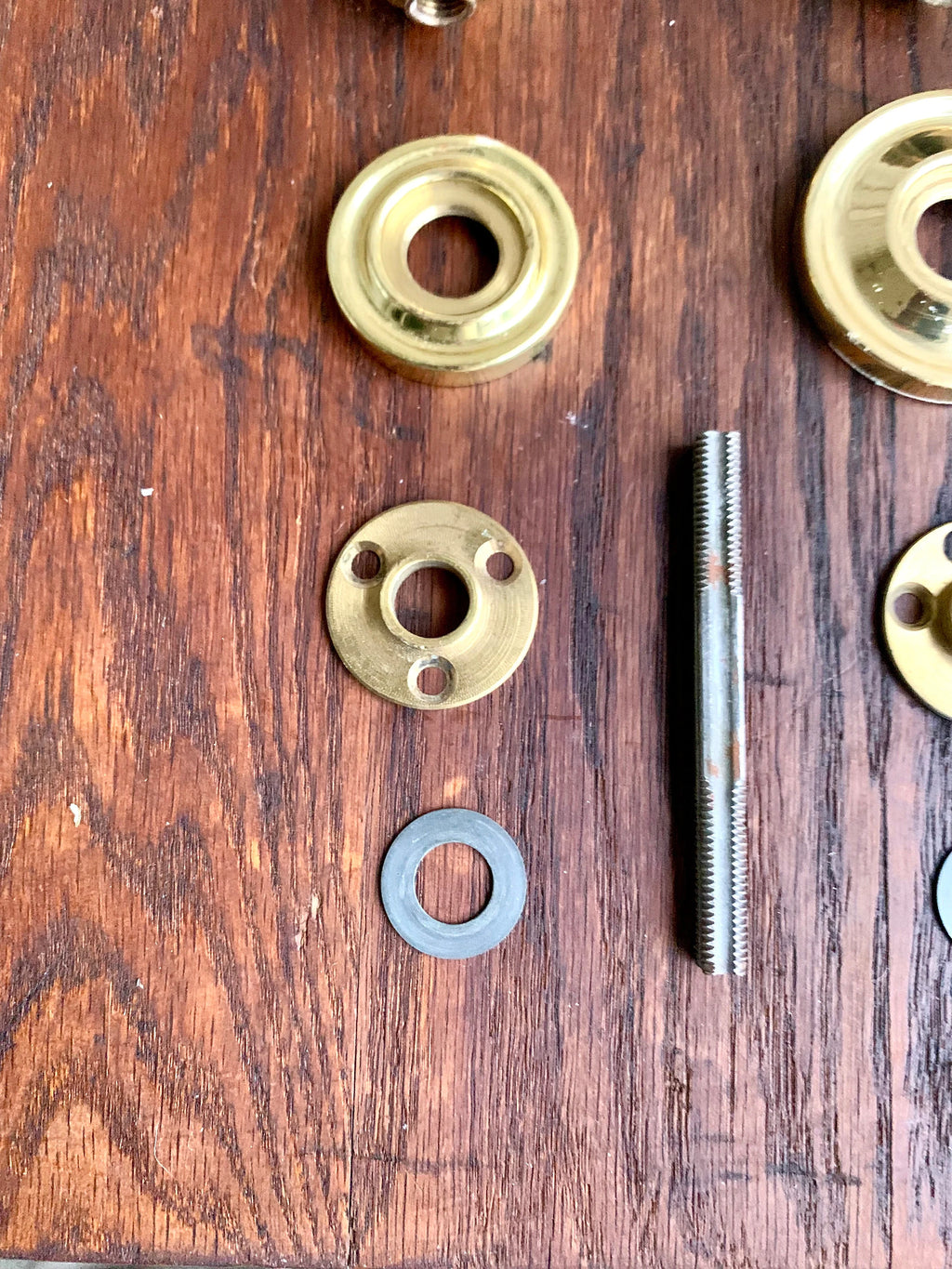 Solid Brass Smooth Oval Door Knobs | Thick Brass Salvaged Door Knobs | Restoration Door Knobs | Antique Style Door Knobs |High End Door Knob