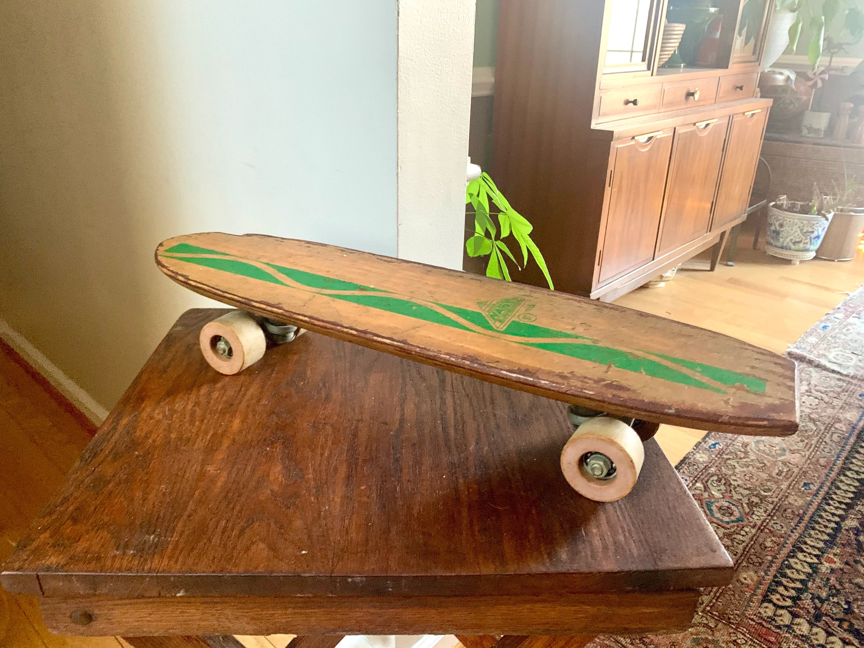 Nash Sidewalk Surfboards | Vintage Nash 37 Wood Skateboard | Vintage Skateboard | Nash Texas 37 Wood Skateboard | Early Wooden Skateboard