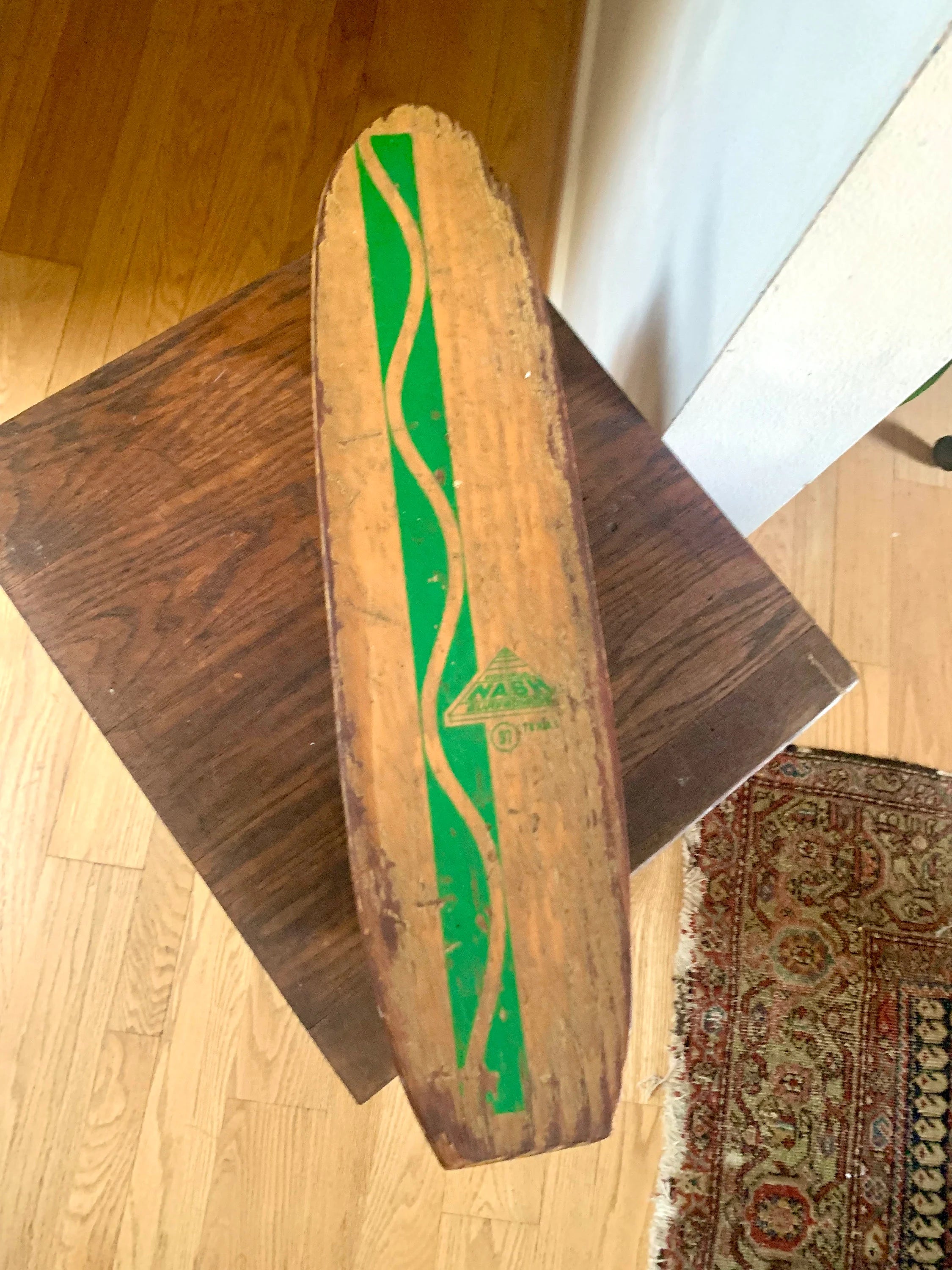 Nash Sidewalk Surfboards | Vintage Nash 37 Wood Skateboard | Vintage Skateboard | Nash Texas 37 Wood Skateboard | Early Wooden Skateboard