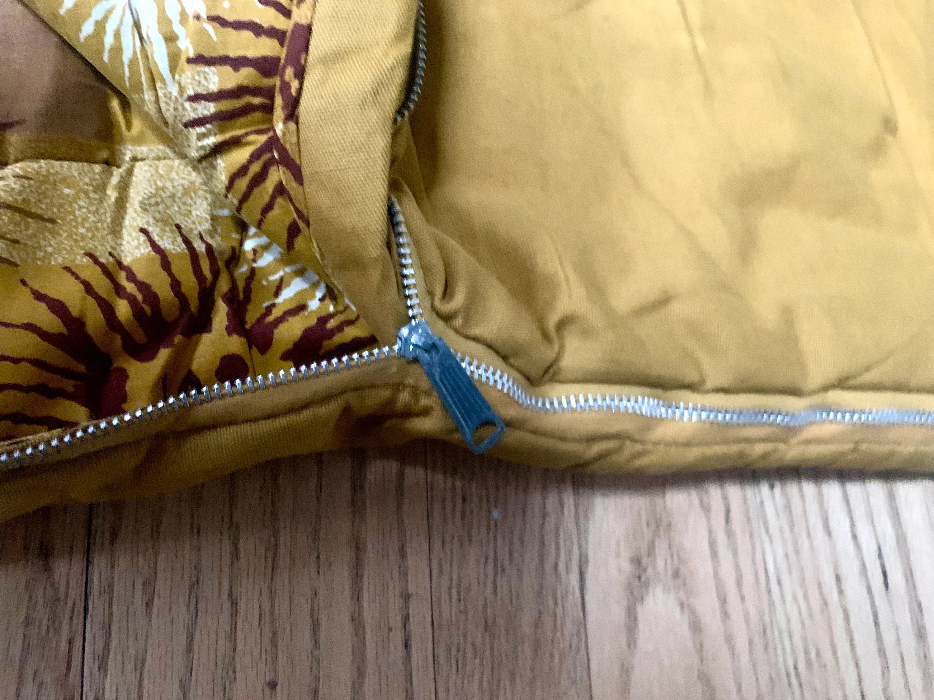 Vtg Coleman Sleeping Bag | Yellow Coleman Sleeping Bag | Coleman Aztec Sun Lion Line Sleeping Bag | Vintage Camping | 70's Coleman Bag