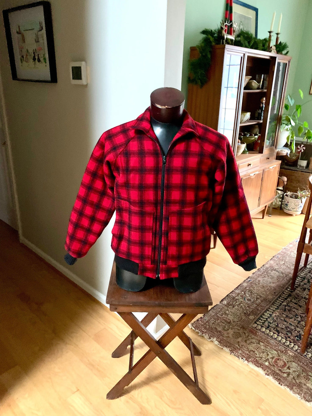 Vtg 80's Woolrich Wool Medium Coat | Woolrich Hunting Jacket | Woolrich 547 Plaid Wool Blend Jacket | Buffalo Plaid Jacket | Made In USA