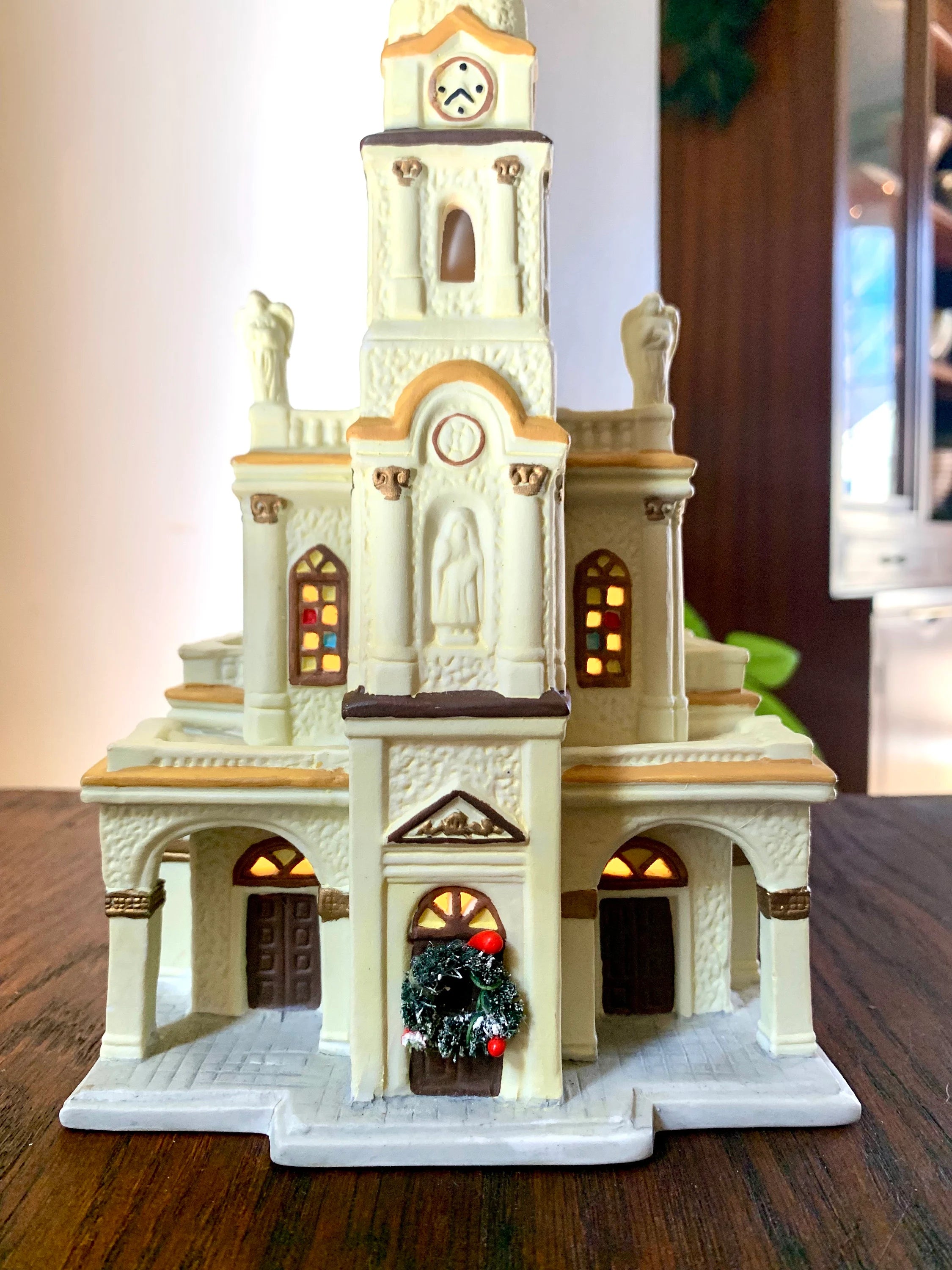 Vtg Noma Light Up Church | Dickensville Collectables Porcelain Lighted Church | 1995 Noma Porcelain Village Church