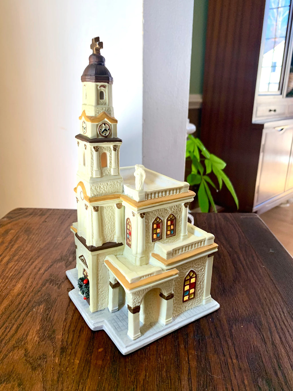 Vtg Noma Light Up Church | Dickensville Collectables Porcelain Lighted Church | 1995 Noma Porcelain Village Church