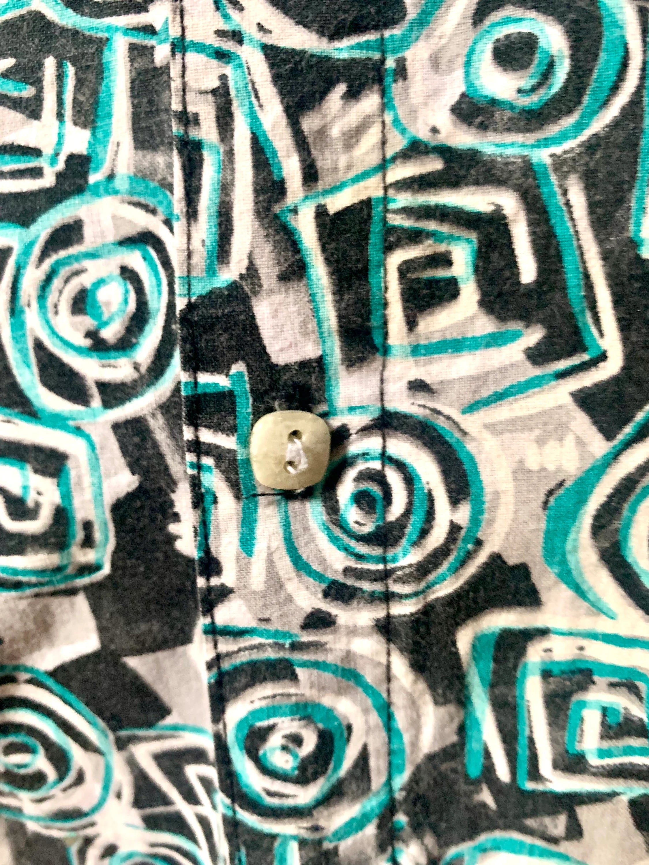 Vtg Vision Street Wear Button Up Shirt | 90's Vision Street Wear Short Sleeve Button Down Shirt | XL Made In USA Skate, Surf Wear