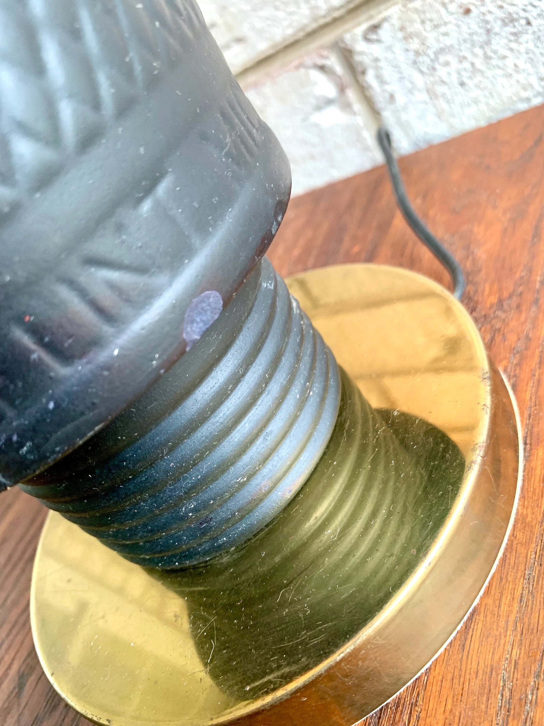 Vtg 1960's Porcelain AC Delco Spark PLug Advertisement Lamp | AC Delco Large Spark Plug Lamp | 60's Advertisement Spark Plug Lamp