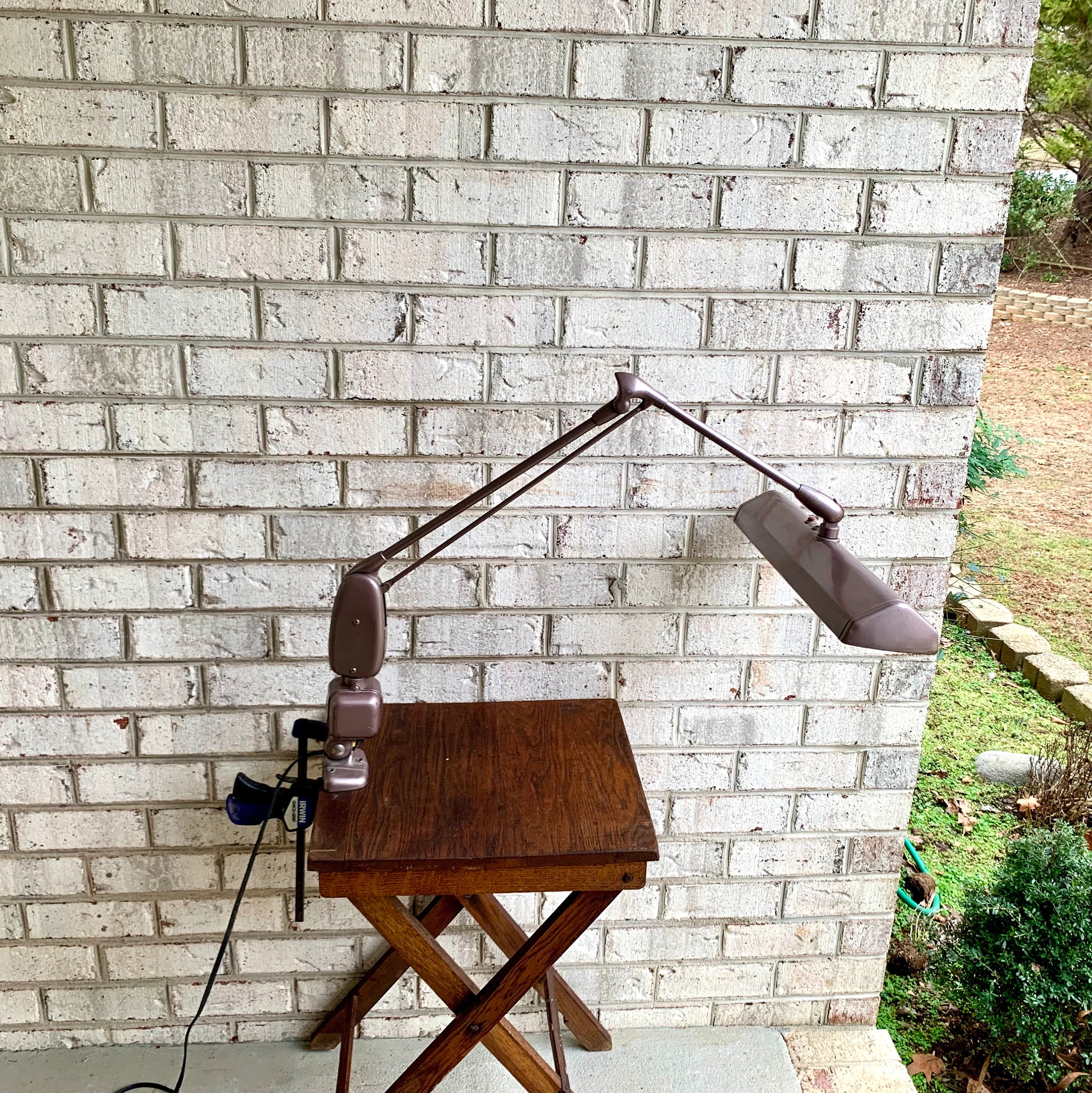 Vtg Dazor Floating Arm Desk Lamp | Industrial Floating Lamp | Classic Dazor Fixture Lamp | Dazor Mid Century Task Lamp | Dazor Model 2124