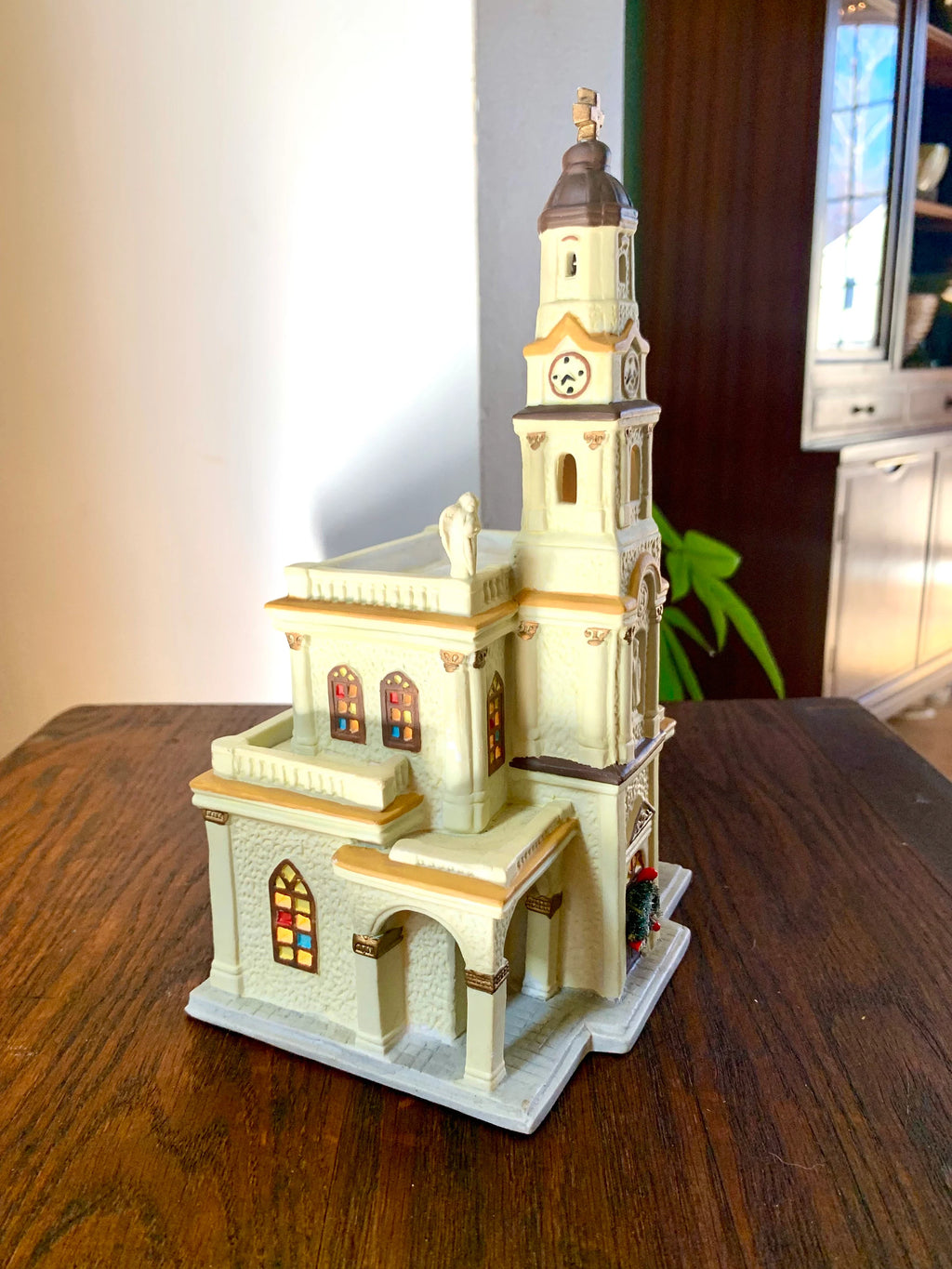 Vtg Noma Light Up Church | Dickensville Collectables Porcelain Lighted Church | 1995 Noma Porcelain Village Church
