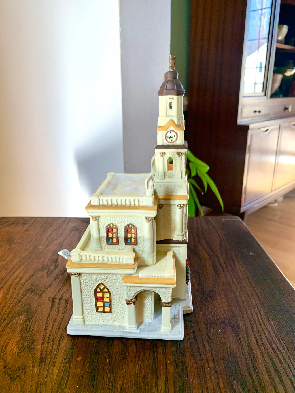 Vtg Noma Light Up Church | Dickensville Collectables Porcelain Lighted Church | 1995 Noma Porcelain Village Church