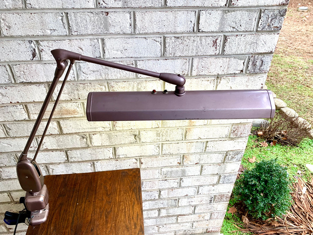 Vtg Dazor Floating Arm Desk Lamp | Industrial Floating Lamp | Classic Dazor Fixture Lamp | Dazor Mid Century Task Lamp | Dazor Model 2124