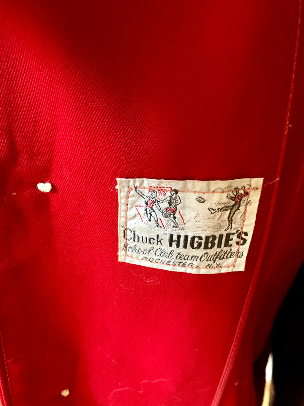 1917 Cornell University Reunion Jacket | Chuck Higbie's Cornell Jacket | Solid Red with White Stripe 1917 Cornell University Jacket