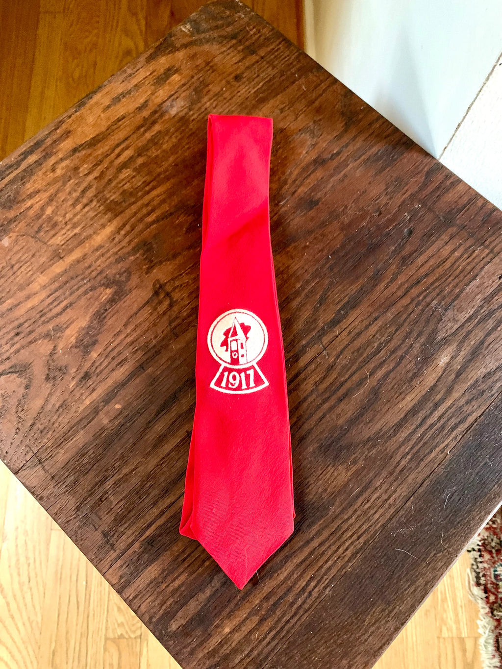 1917 Cornell University Reunion Tie | Red Cornell Jacket Tie | Solid Red Tie | 1917 Cornell University Suit Tie