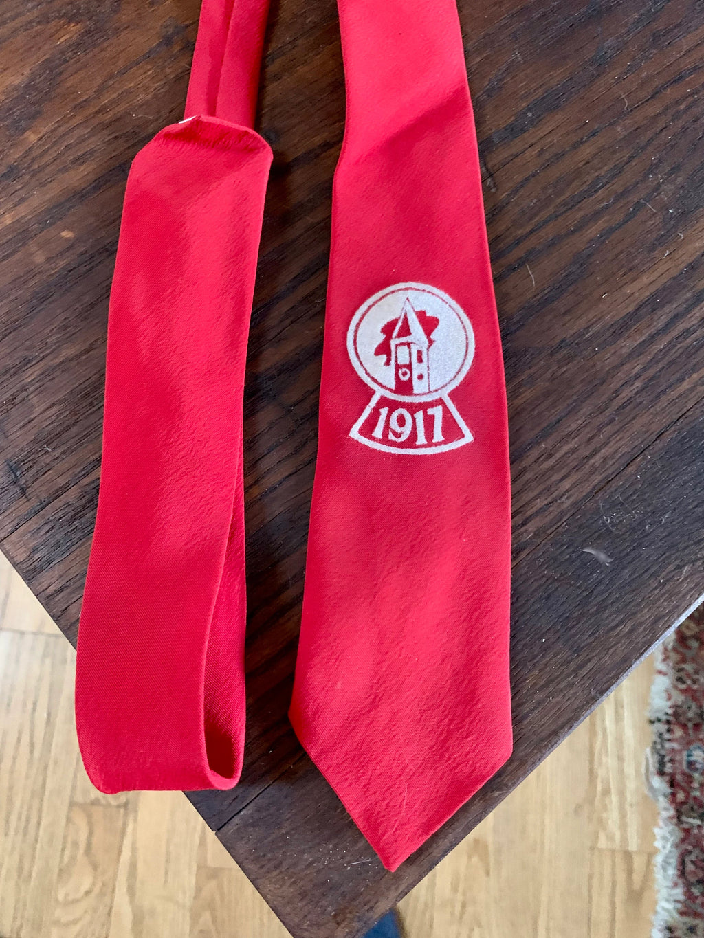 1917 Cornell University Reunion Tie | Red Cornell Jacket Tie | Solid Red Tie | 1917 Cornell University Suit Tie
