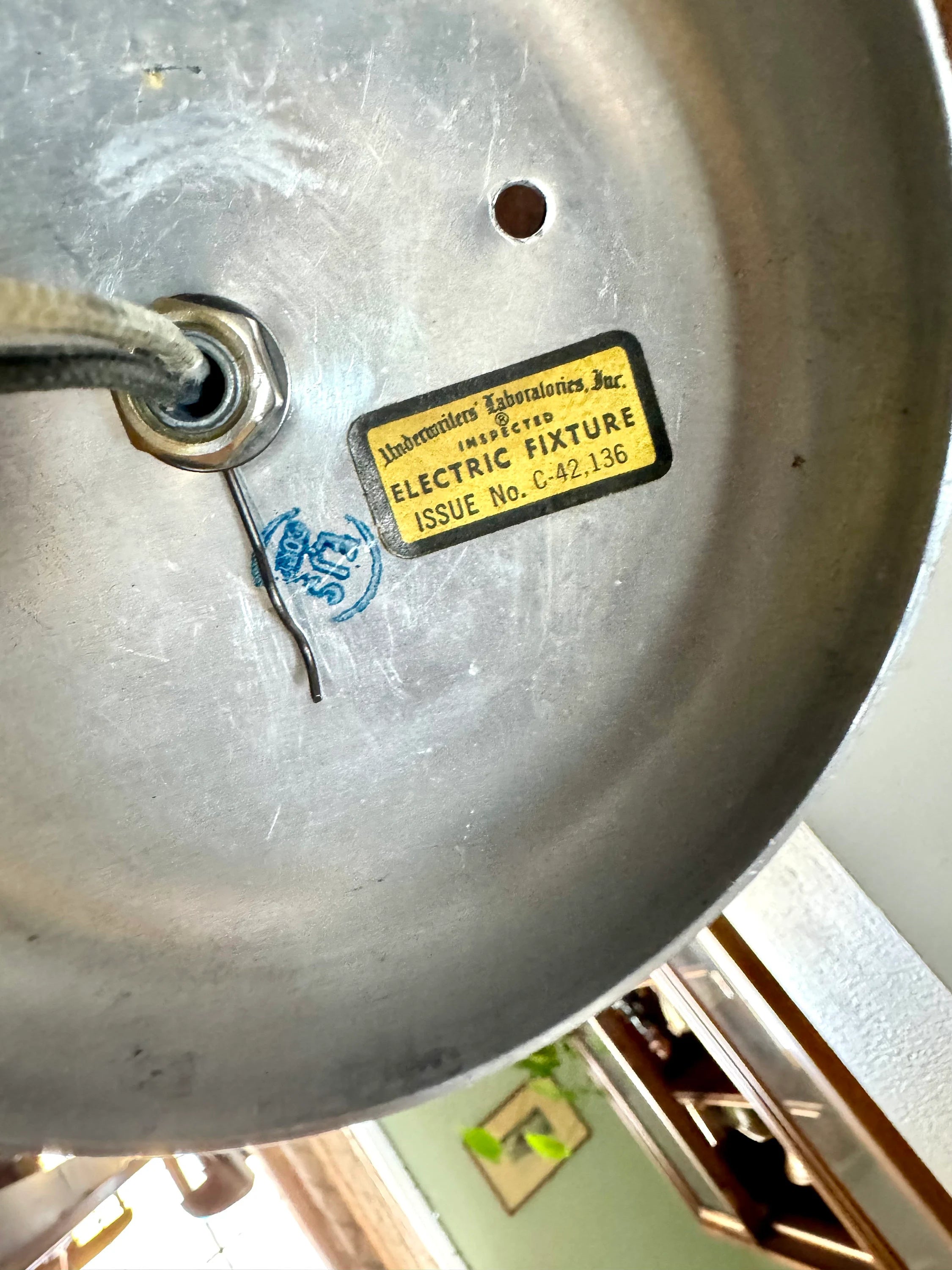 Vintage Modern Wall Lamp | Mid Century Modern Raw Metal Wall Lamp |  Raw Metal Modernist Wall Light | Atomic Wall Sconce | Space Age Lamp