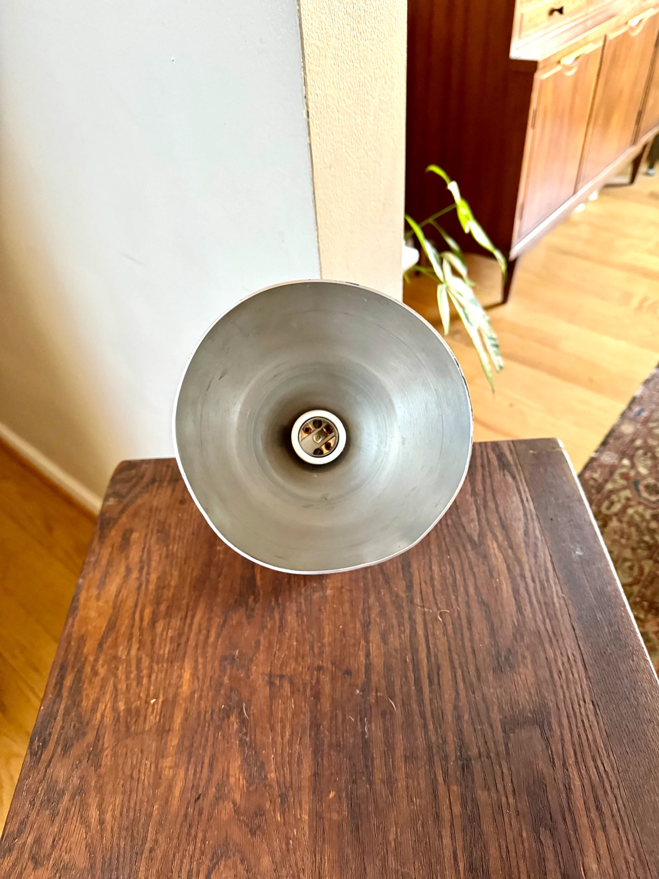 Vintage Modern Wall Lamp | Mid Century Modern Raw Metal Wall Lamp |  Raw Metal Modernist Wall Light | Atomic Wall Sconce | Space Age Lamp