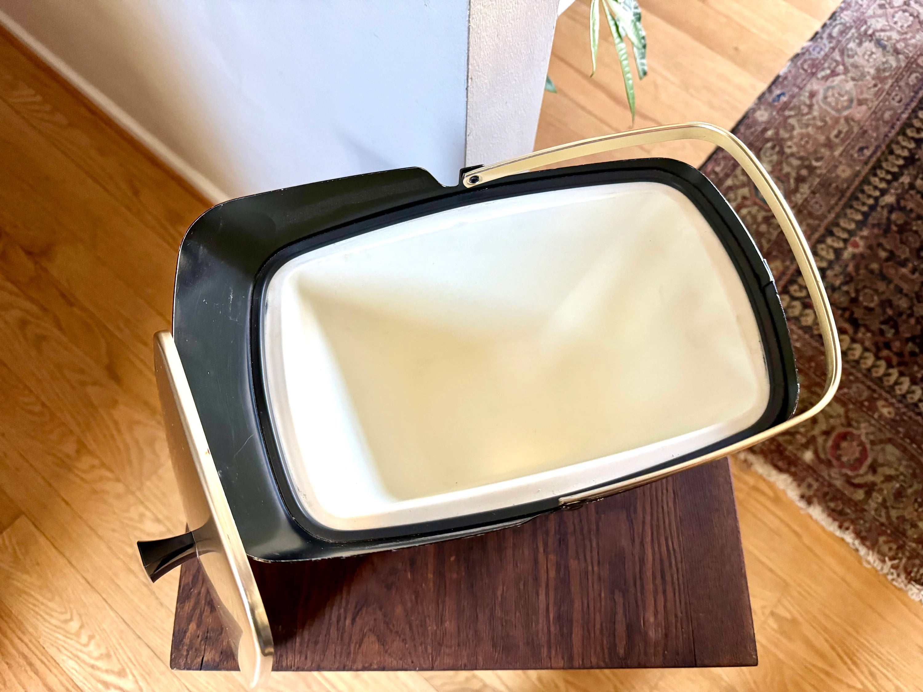 Vintage Metal Coal Scuttle Ice Bucket | West Bend Ice Bucket | MCM Ice Bucket | Coal Scuttle Ice Bucket