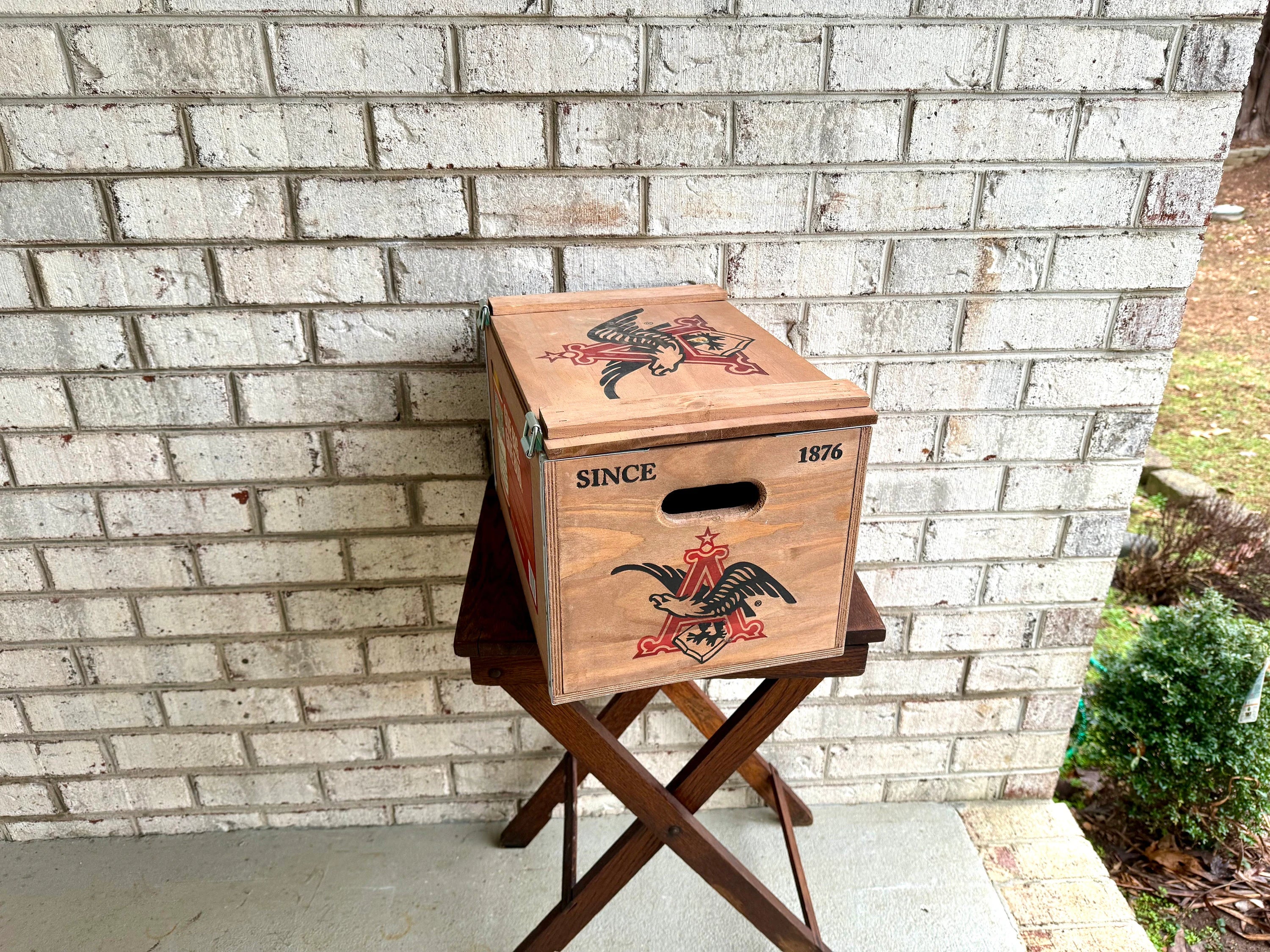 Repop Budweiser Wood Crate | Vintage Anheuser-Busch Beer Wood Crate | Budweiser Lager Shipping Box | Bud Beer Crate | Beer Advertisement Box