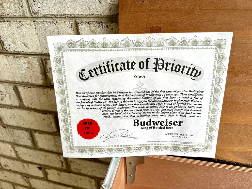 Repop Budweiser Wood Crate | Vintage Anheuser-Busch Beer Wood Crate | Budweiser Lager Shipping Box | Bud Beer Crate | Beer Advertisement Box