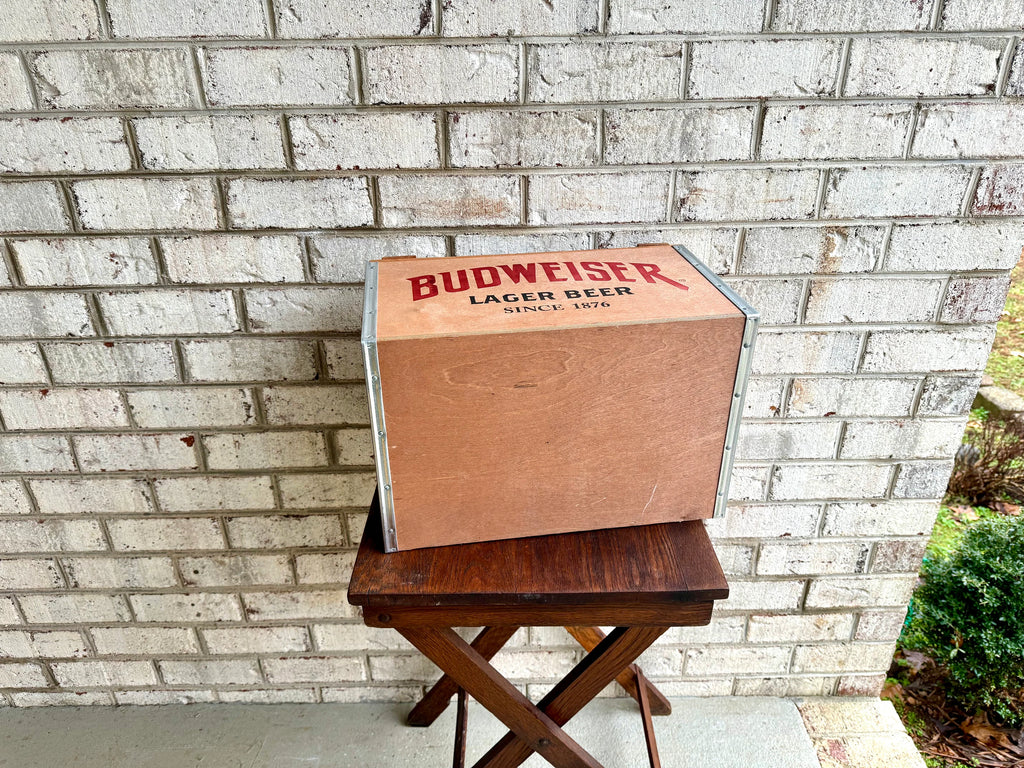 Repop Budweiser Wood Crate | Vintage Anheuser-Busch Beer Wood Crate | Budweiser Lager Shipping Box | Bud Beer Crate | Beer Advertisement Box