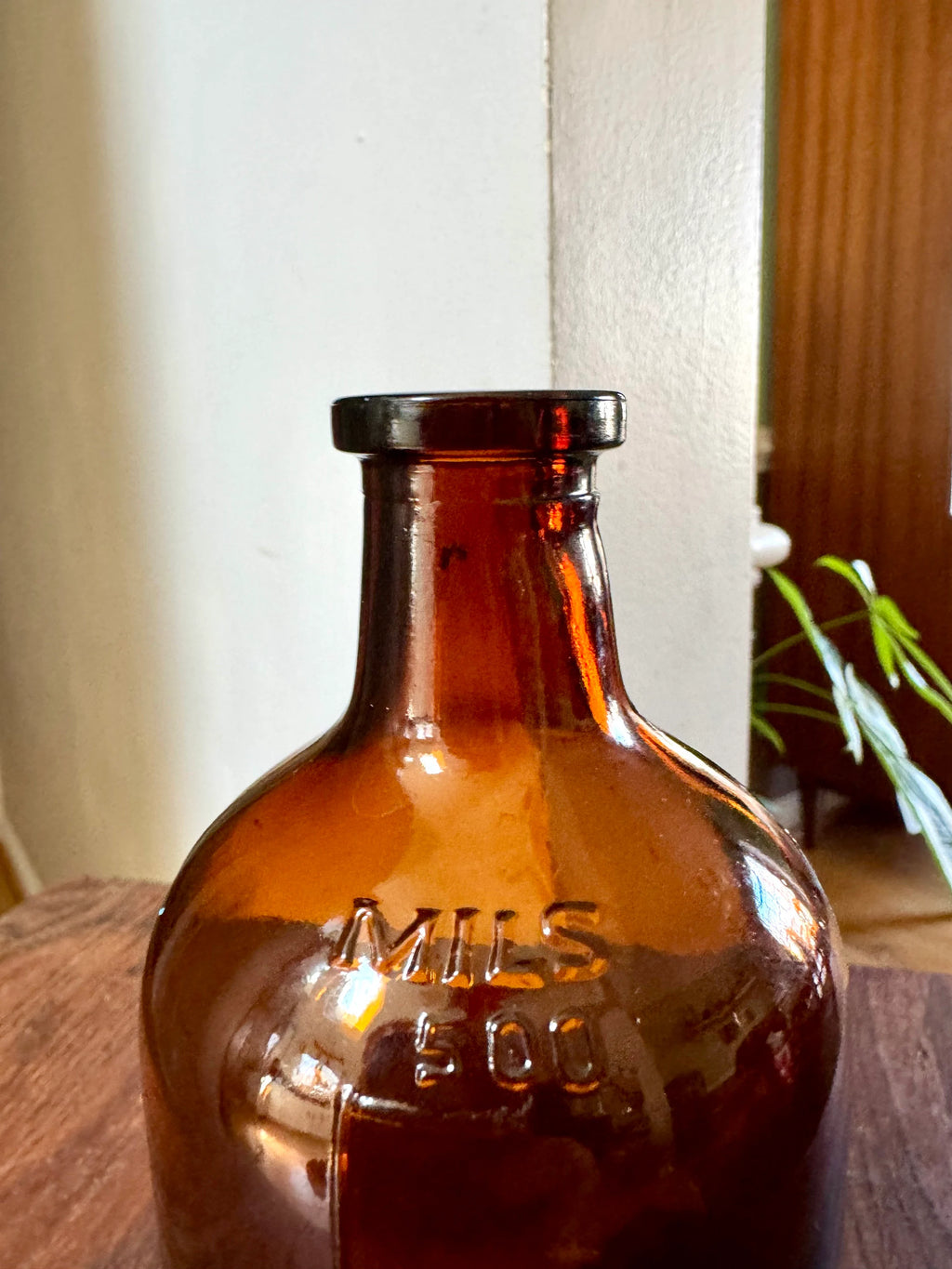 Vintage Owens-Illinois Amber Glass Medicine Bottle | Amber Apothecary Bottle | 500 MILS Medicine Bottle | Collectible Antique Bottle