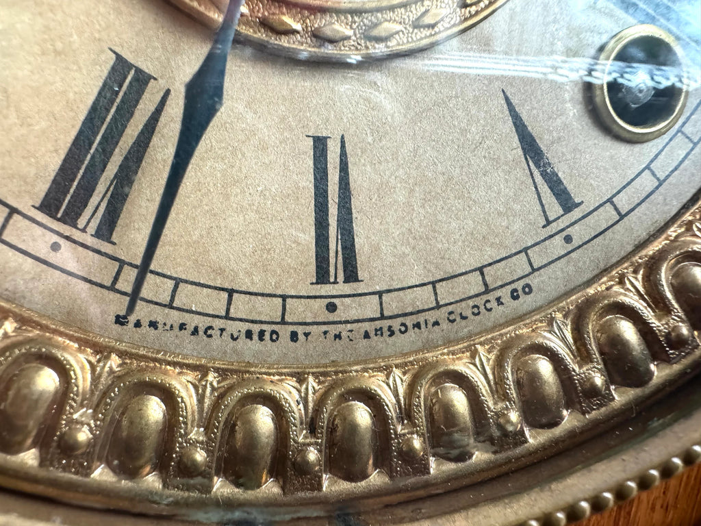 Antique Wooden Ansonia Mantle Clock | Untested Ansonia Mantle Clock | Ansonia Clock Company Mantle Clock