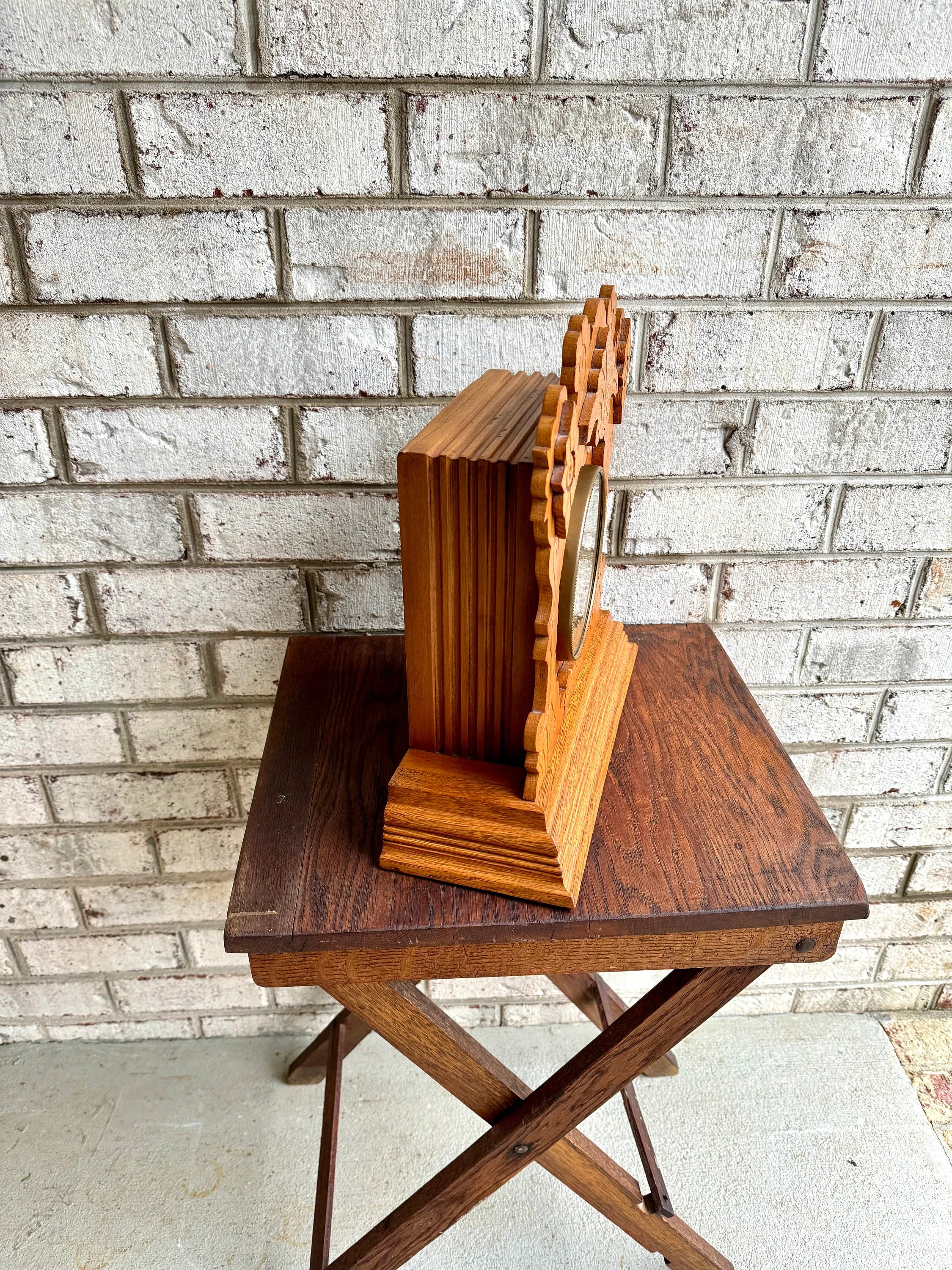 Antique Wooden Ansonia Mantle Clock | Untested Ansonia Mantle Clock | Ansonia Clock Company Mantle Clock