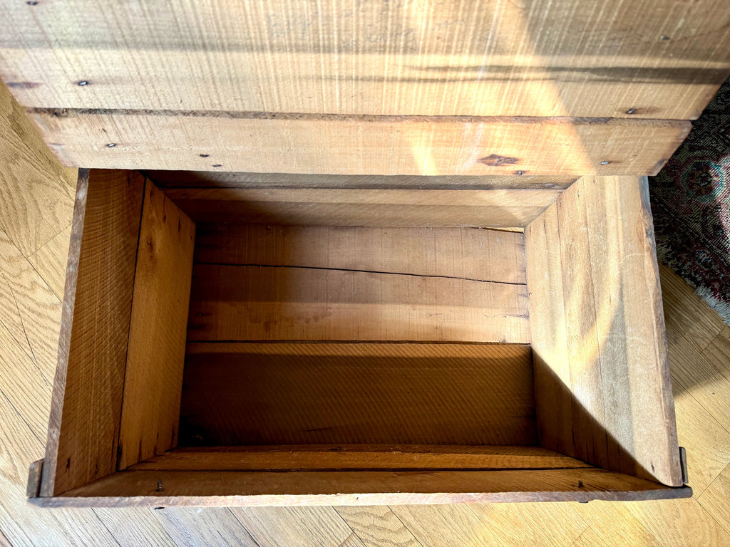 Antique Keebler Weyl Baking Company Wood Shipping Crate | Keebler Advertisement Wood Crate | Antique Wood Biscuit Crate| Lidded Keebler Box