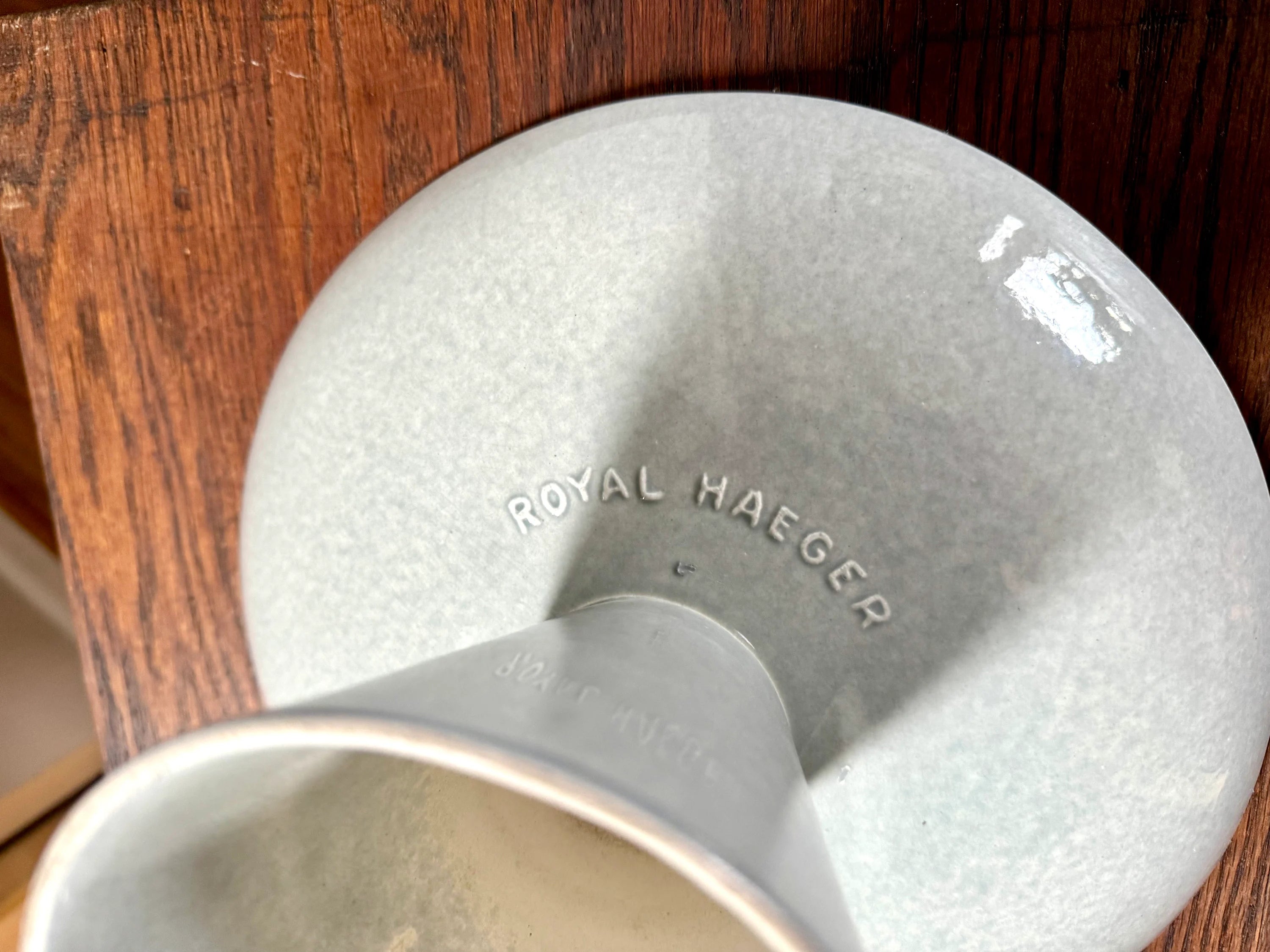 Vtg Royal Haeger Ceramic Pedestal Dish | Pink and Gray Ceramic Fruit Bowl | Royal Haeger R1658 Pedestal Dish | Ceramic Pedestal Plate