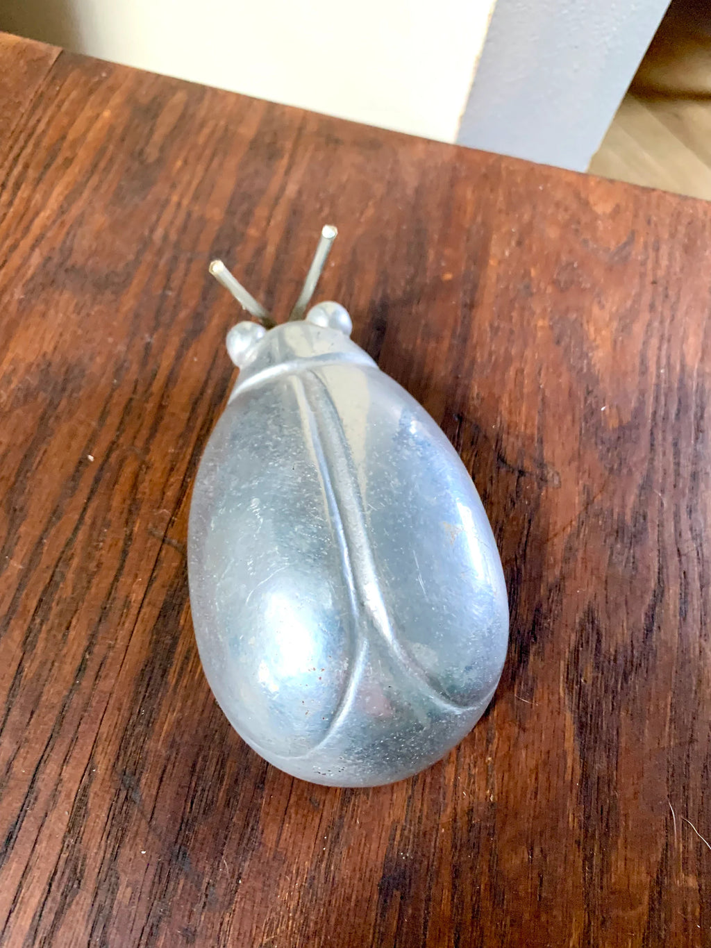 Vtg Wilton Pewter Decorative Lady Bug | Pewter Lady Bug Ornament | Pewter Lady Bug Hood Ornament
